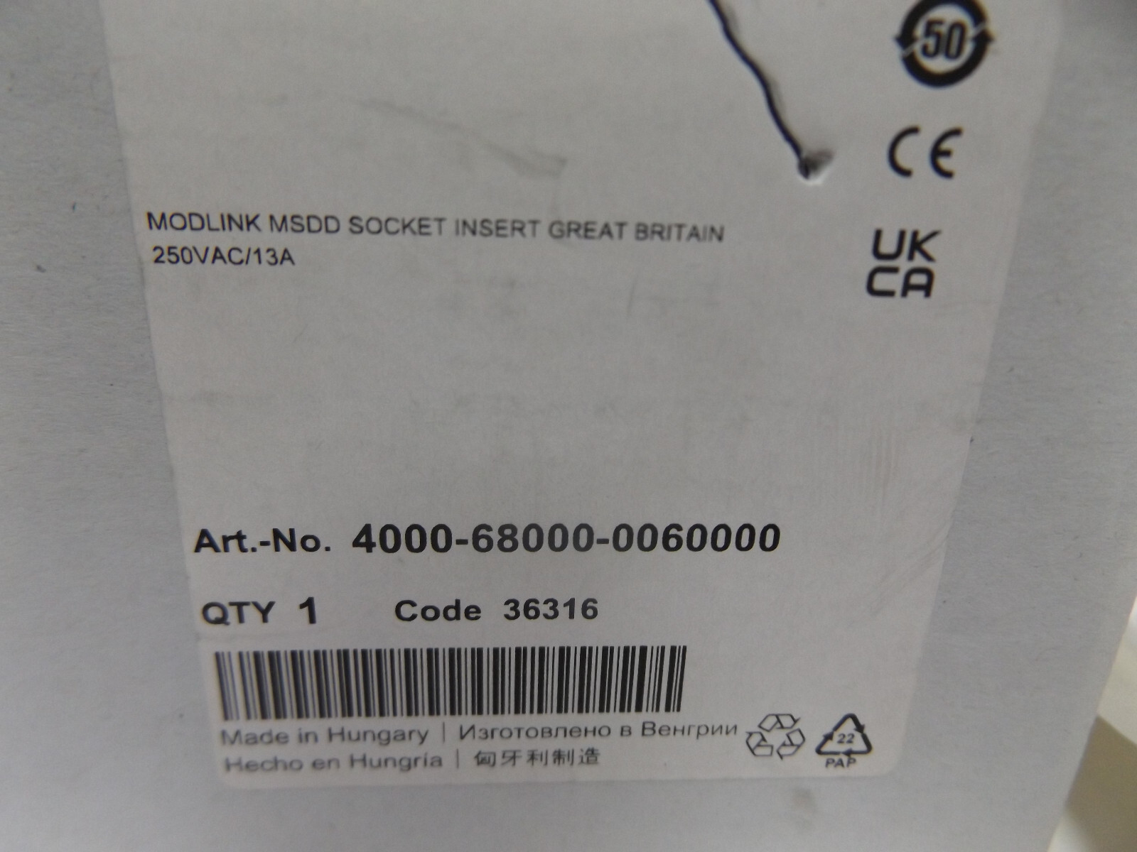 WHOLESALE MURR ELEKTRONIK 71570 4000-68000-0060000 INTERFACE NEW OLD STOCK