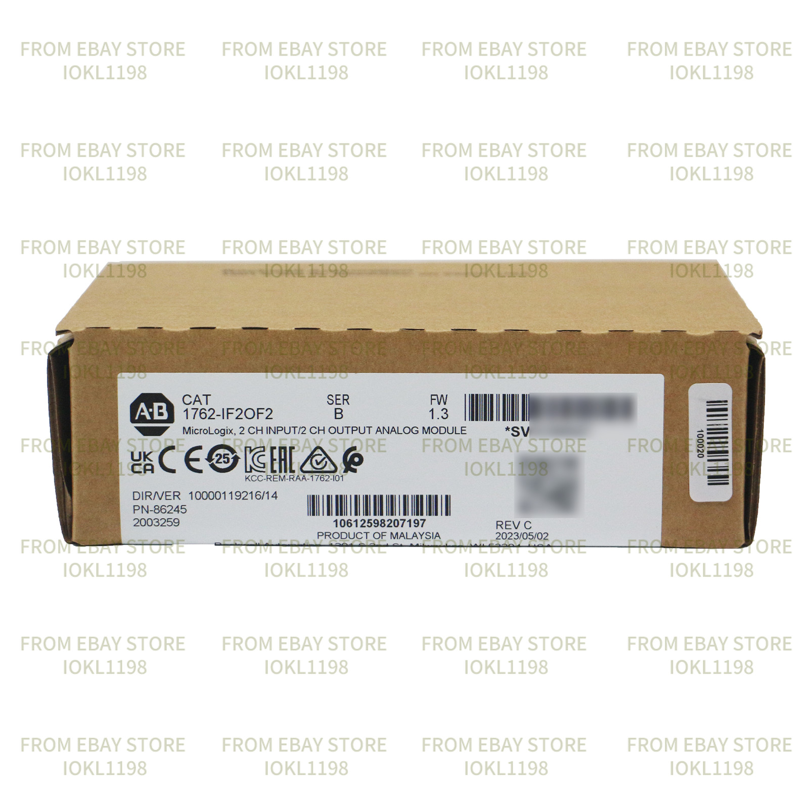 New Allen-Bradley 1762-IF2OF2 MicroLogix1200 Analog I/O Module