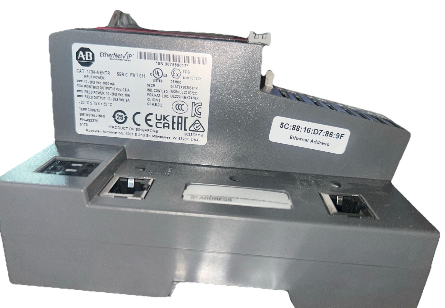 Allen Bradley 1734-AENTR Ser C W/ 1734-IB8S, 1734-IB8, 1734-OB8. 1C