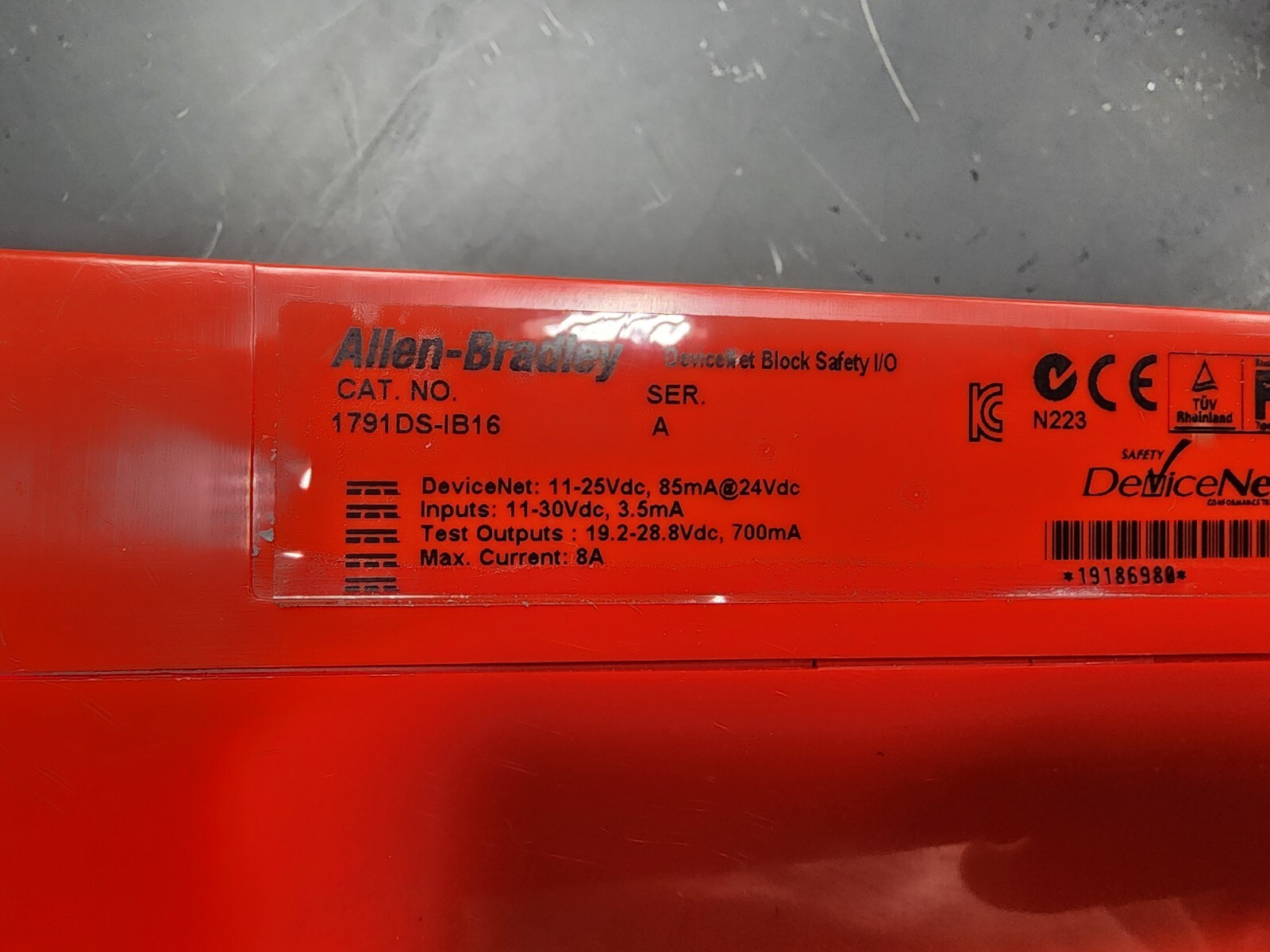 Allen-Bradley DeviceNet Safety I/O Block, 1791DS-IB16 Series A