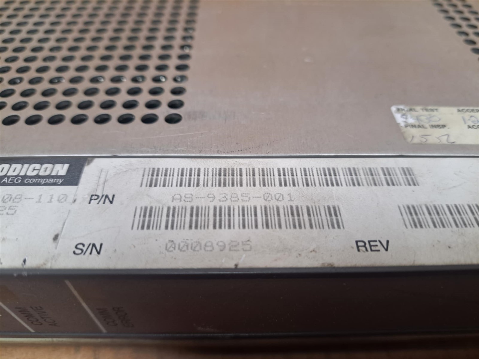 Modicon S908 Remote I/O Processor Part No. AS-9385-001