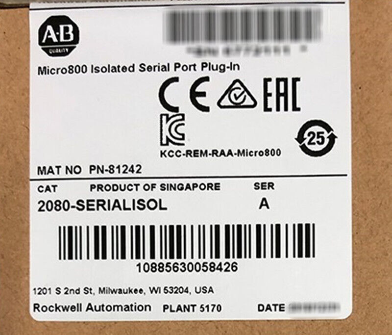2080-SERIALISOL AB Micro800 Isolated Serial Port Plug-In 2080SERIALISOL