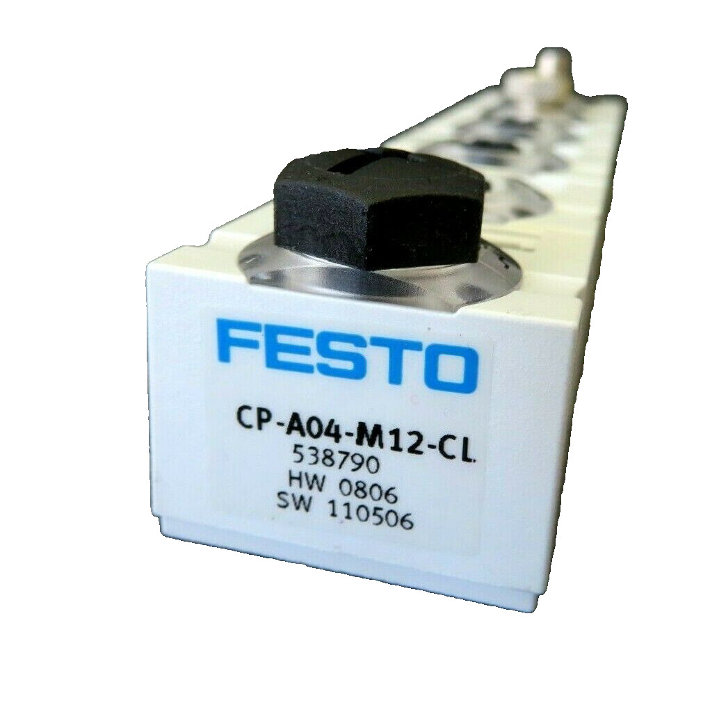 Festo CP-A04-M12-CL 538790 HW 0806 SW 110506 24V DC 4/200mA 8/0.5A ON/OFF MOD.