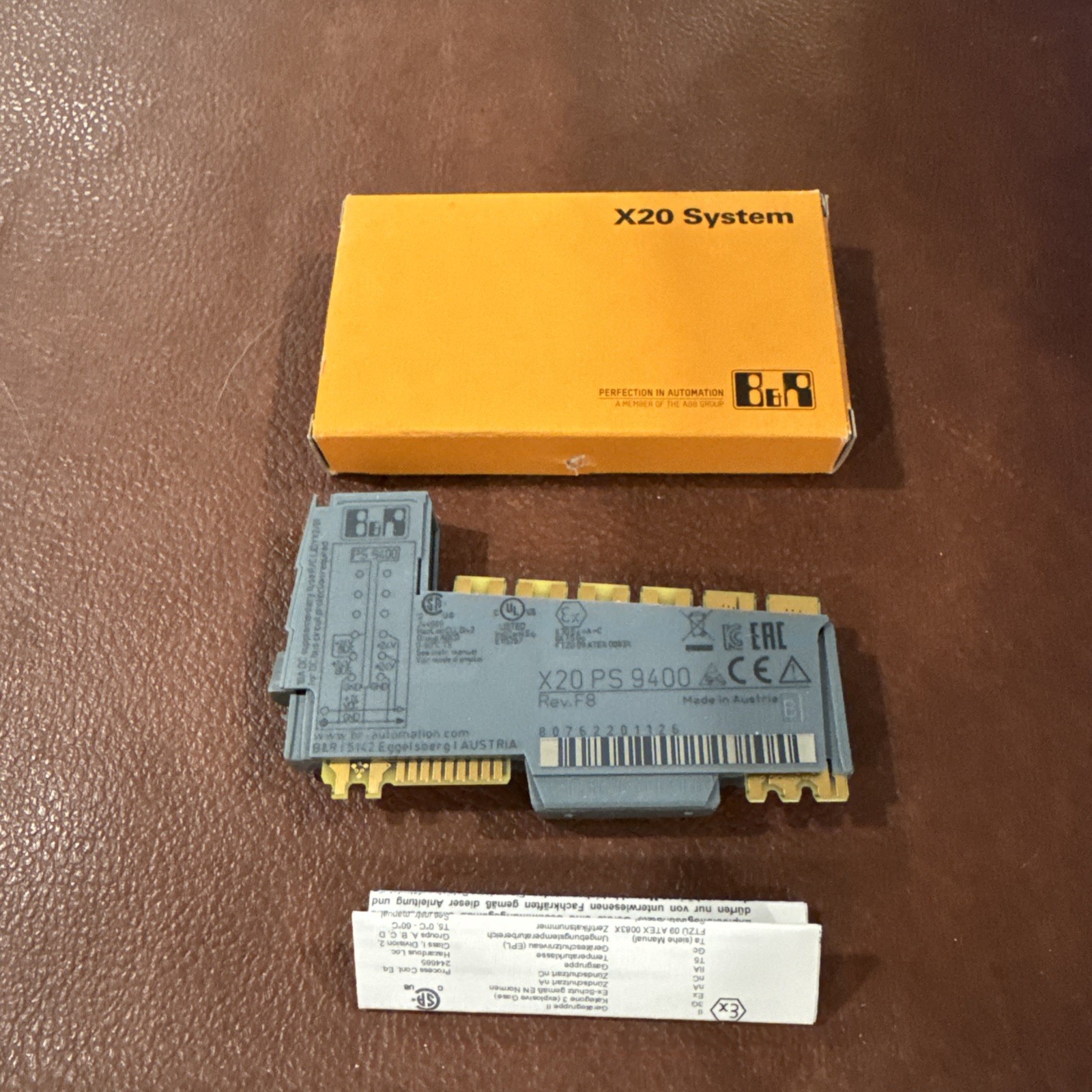 B&R X20PS9400 X20 Supply Module For Bus Controller Internal I/O Supply