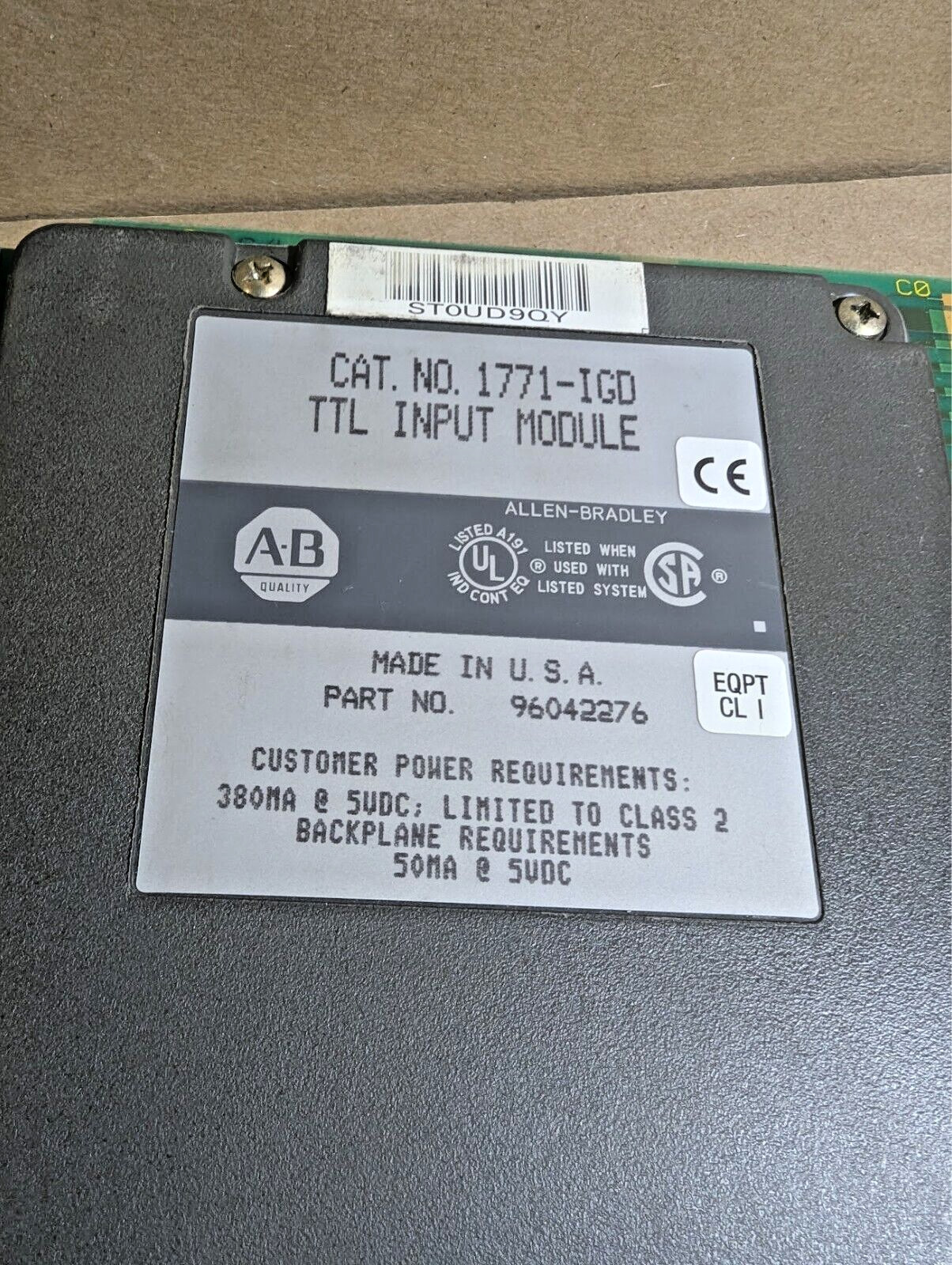 Allen-Bradley 1771-IGD, PLC-5 Digital Input Module, 5V DC TTL, 16-Inputs