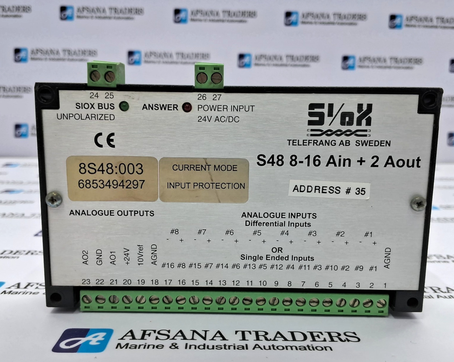 SIOX S48 8-16 AIN + 2 AOUT ANALOG INPUT OUTPUT MODULE