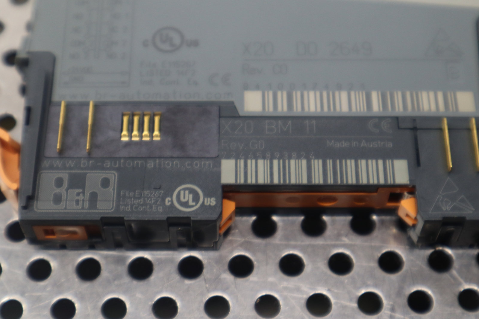 B&R Automation X20 DO 2649 Digital Output Module W/ X20 BM 11 Base Used