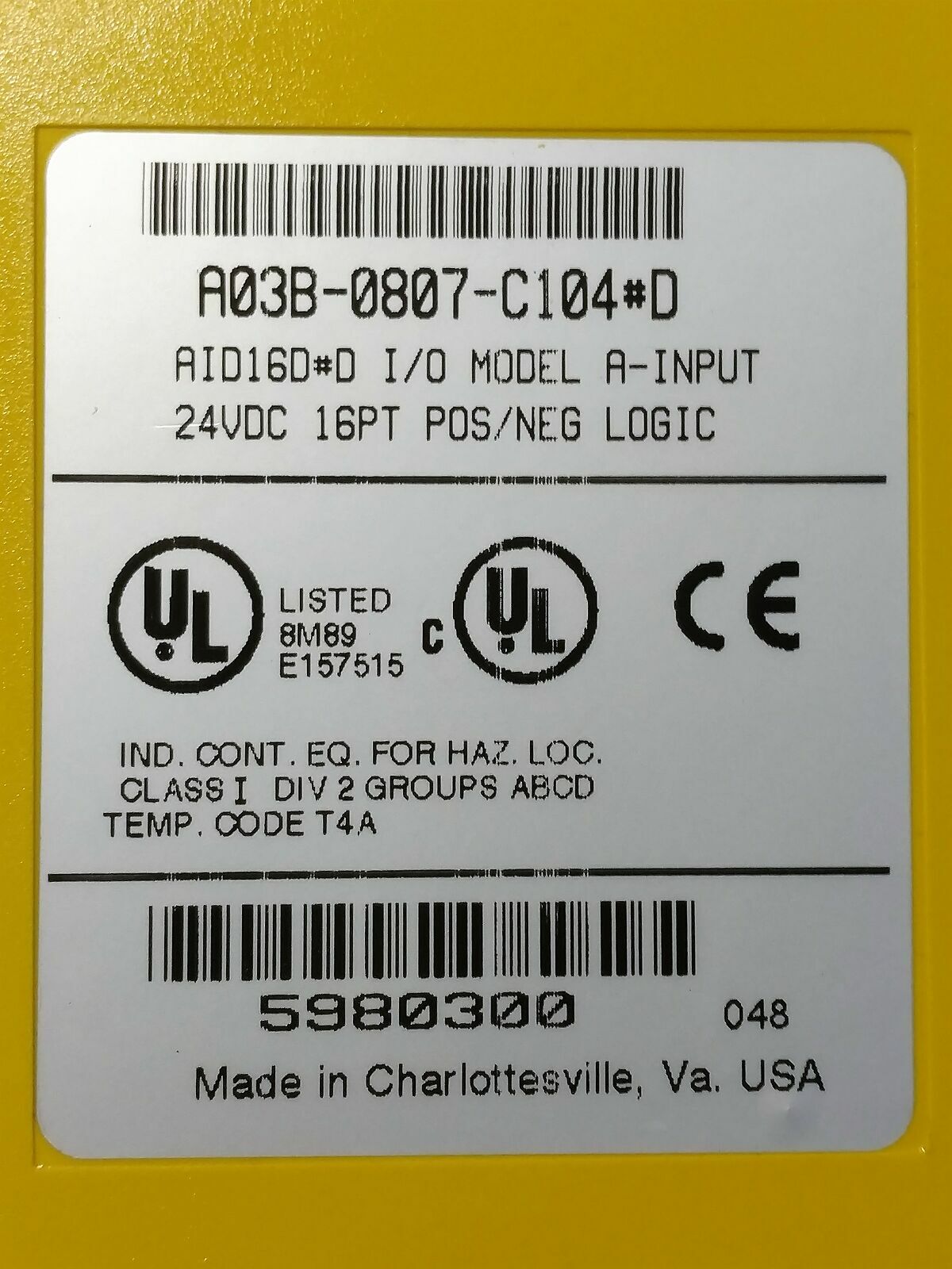 Fanuc A03B-0807-C104-D Input / Output Module
