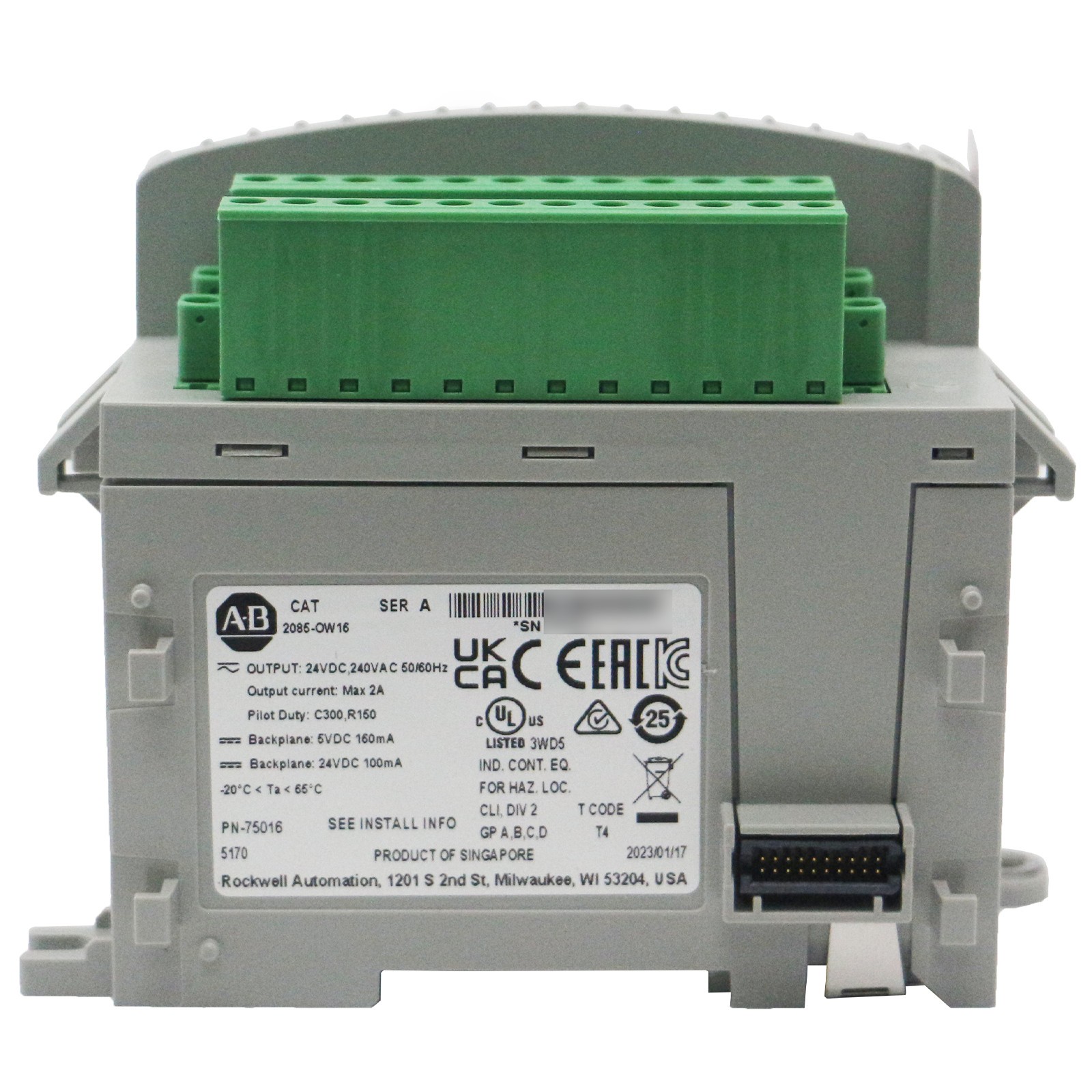 Allen Bradley 2085-OW16 Micro800 Digital 16 Point Relay Output 2085OW16 NEW