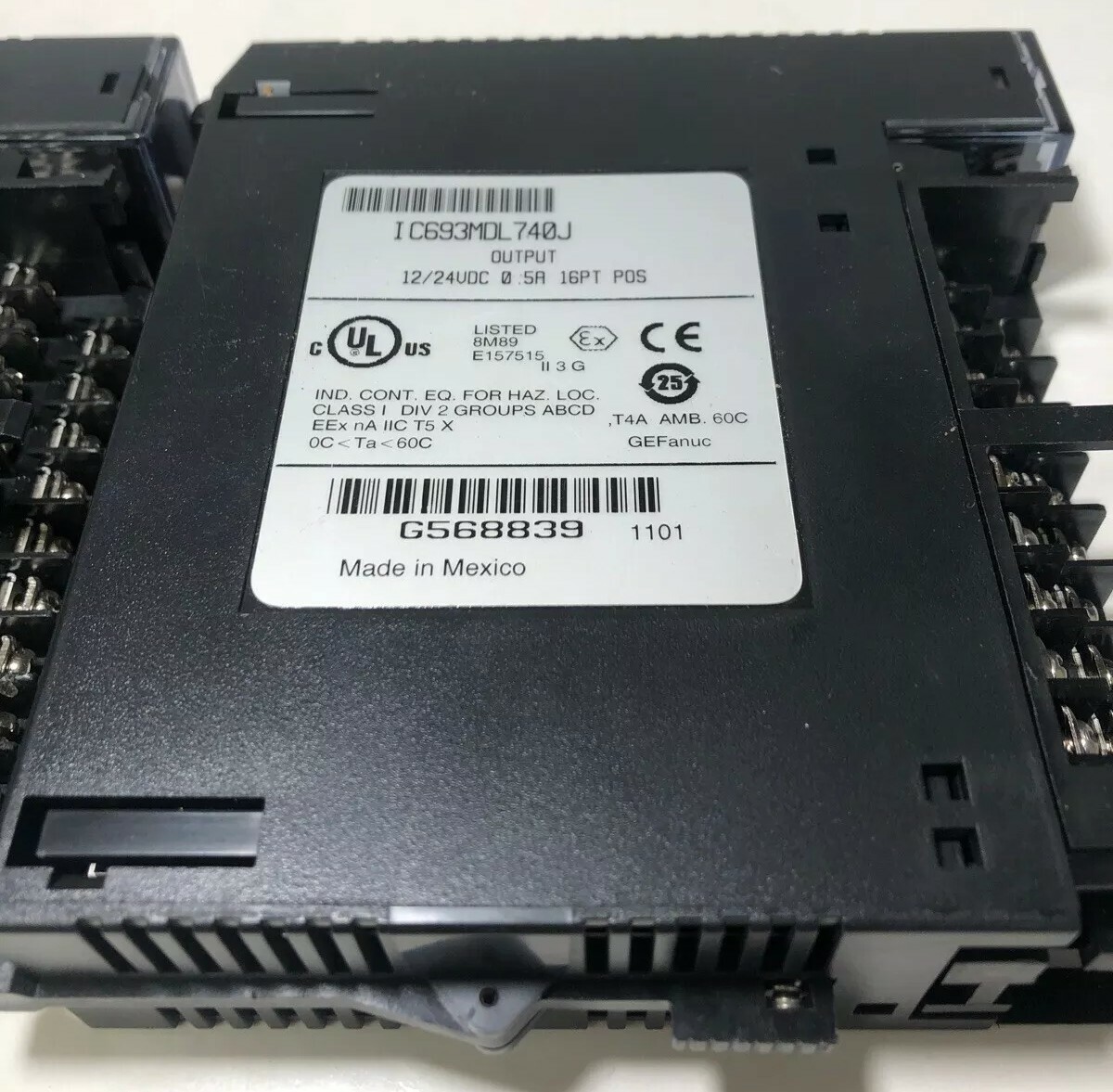 Lot of 2 GE Fanuc IC693MDL740J Output Module 12/24VDC 0.5A 16PT POS Warranty