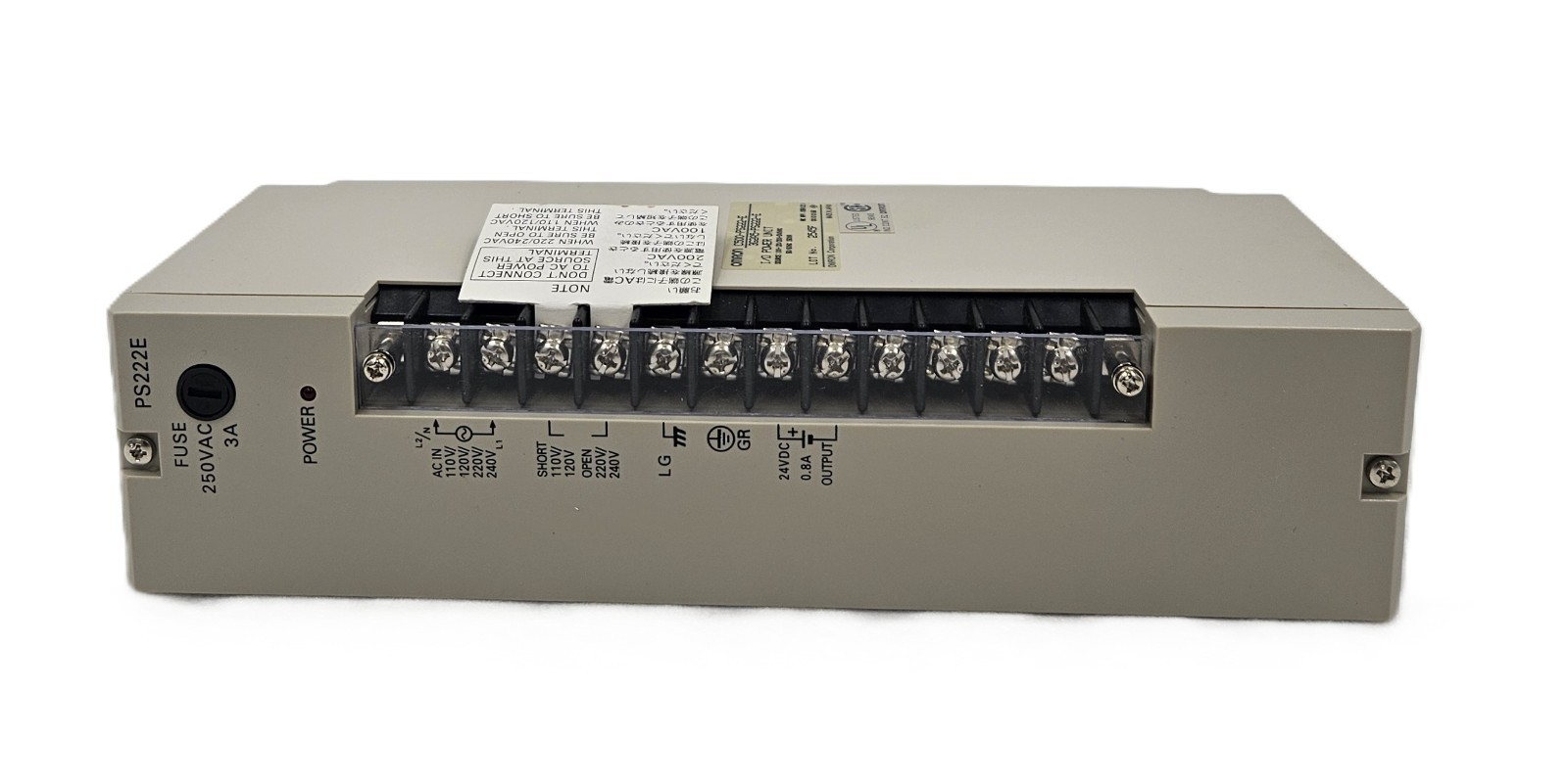 OMRON 3G2A5-PS222-E I/O POWER UNIT C500-PS222-E 240VAC 50/60Hz 150VA [FAST SHIP]
