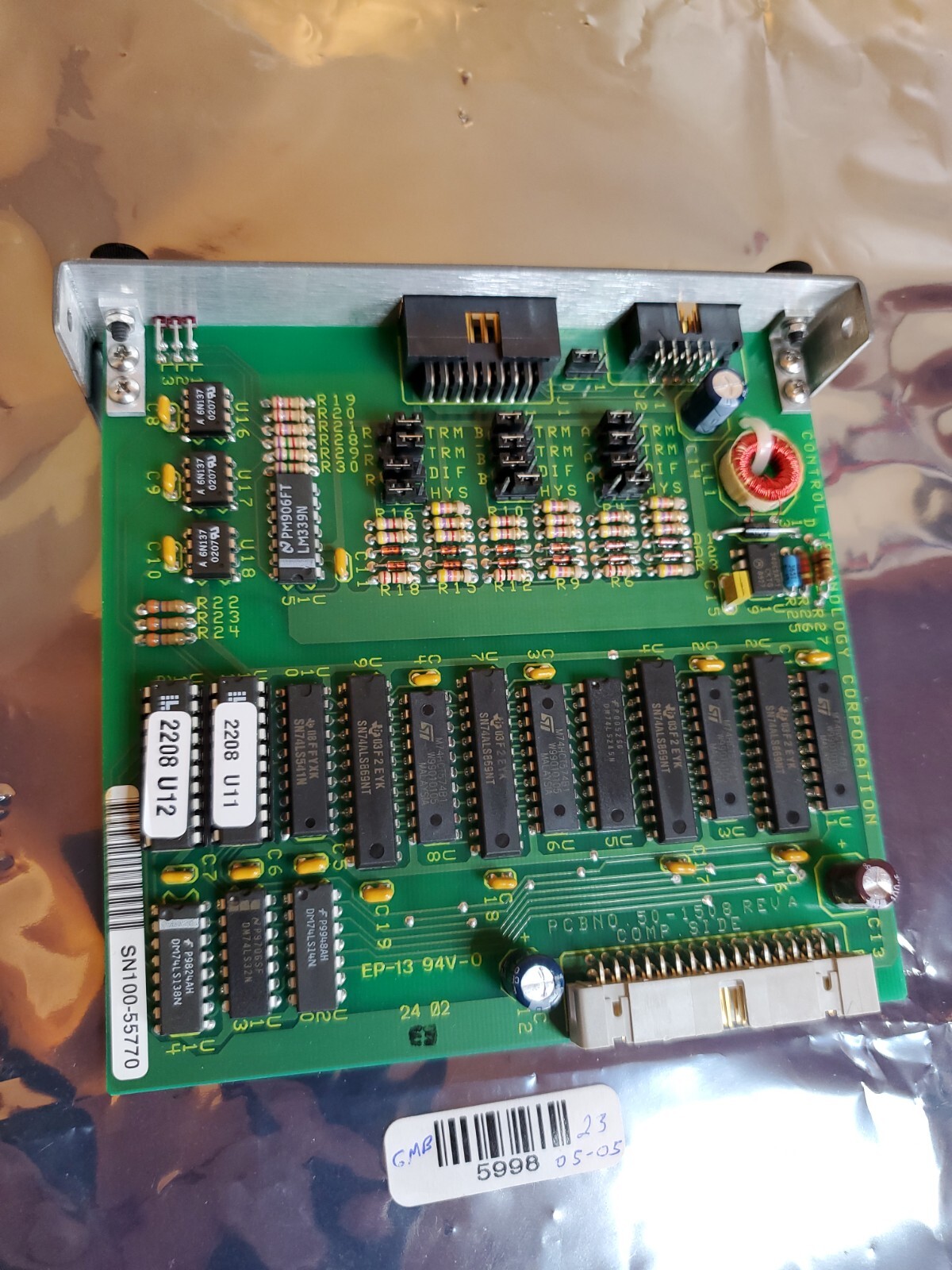👀 CONTROL TECHNOLOGY CT MODEL 2208 COUNTER MODULE 50-1508 REV A