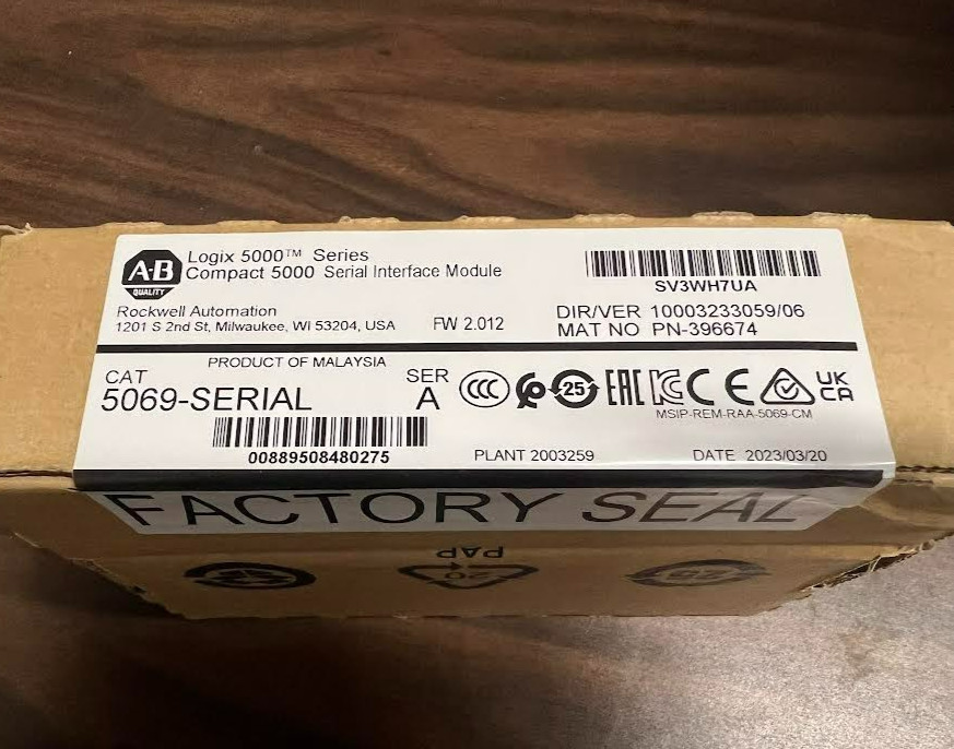 New NIB Allen Bradley 5069-SERIAL Ser A CompactLogix 5000 Interface Module