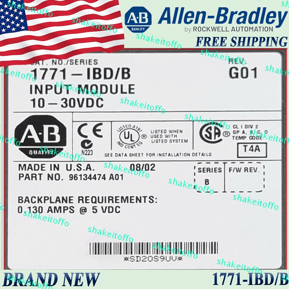 Brand New AB 1771-IBD/B Input Module US Stock Same Day Free Ship AB