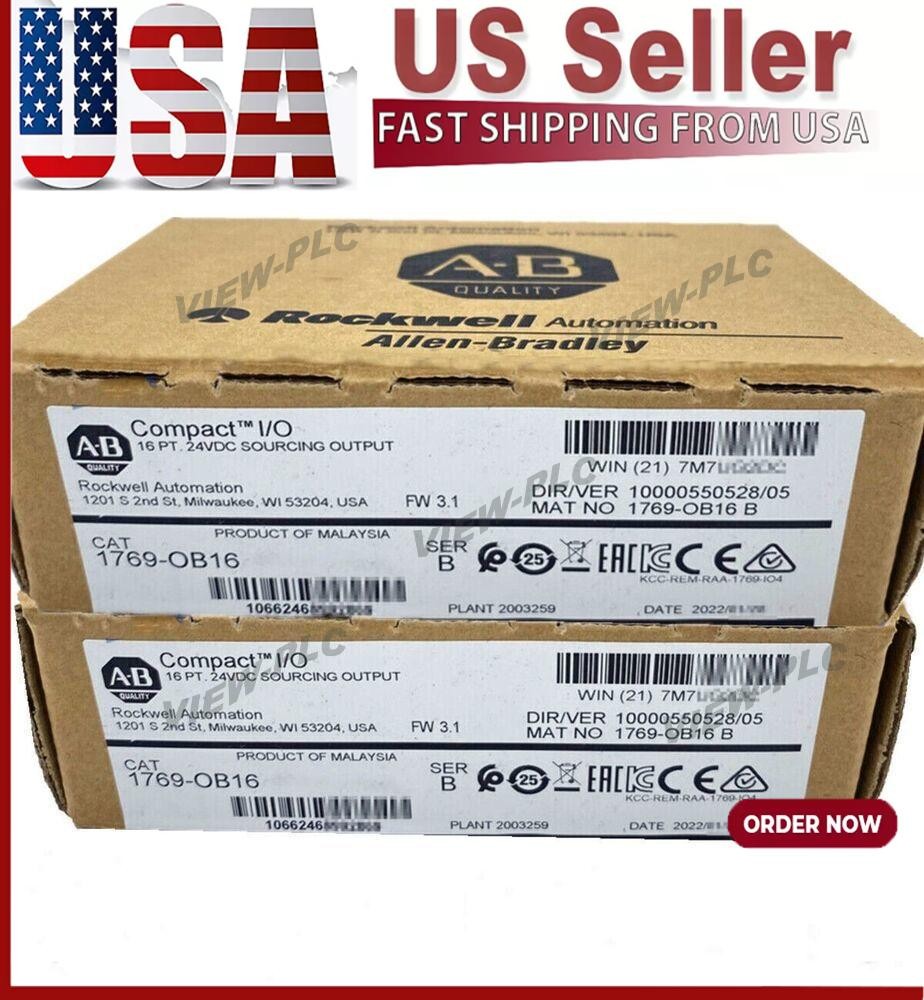 nEW Allen-Bradley 1769-OB16 / B CompactLogix 16 Pt 24VDC D/O Module Free Ship