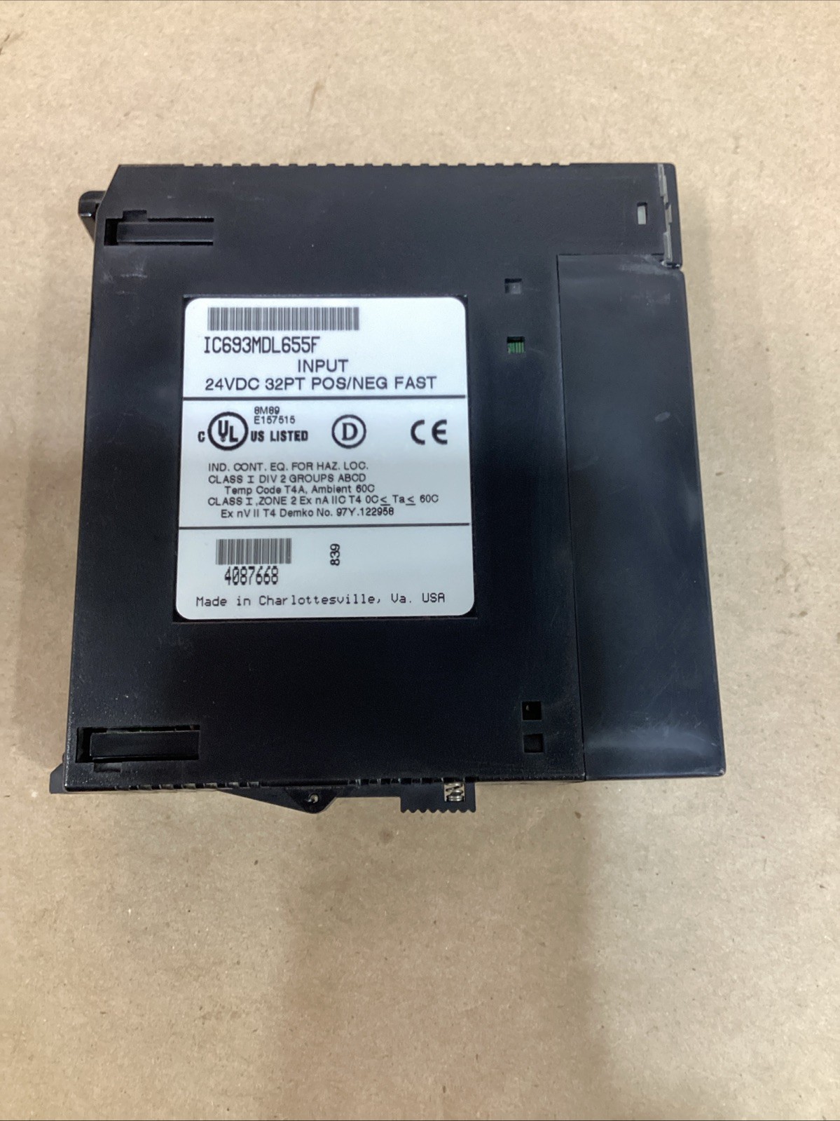 GE Fanuc IC693MDL655F 24VDC 32PT POS/NEG FAST Input Module Fast Shipping