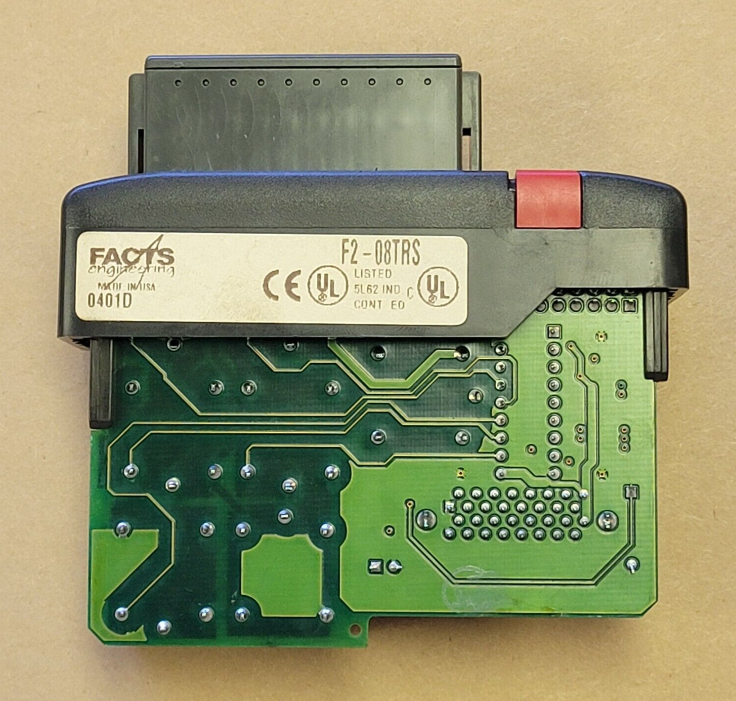 FACTS ENGINEERING F2-08TRS OUTPUT MODULE, BOARD P9138-D F2-08TR-1
