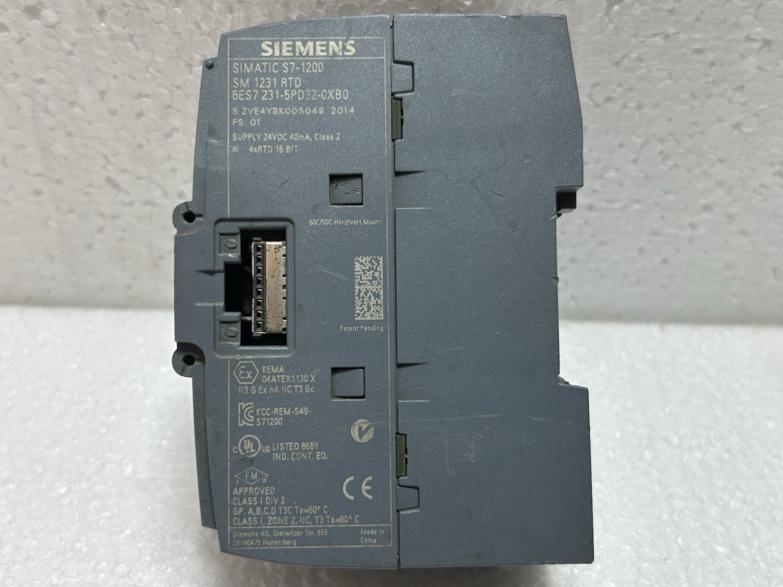 SIEMENS 6ES7231-5PD32-0XB0 SIMATIC S7-1200 ANALOG INPUT SM 1231 RTD 4XAI RTD