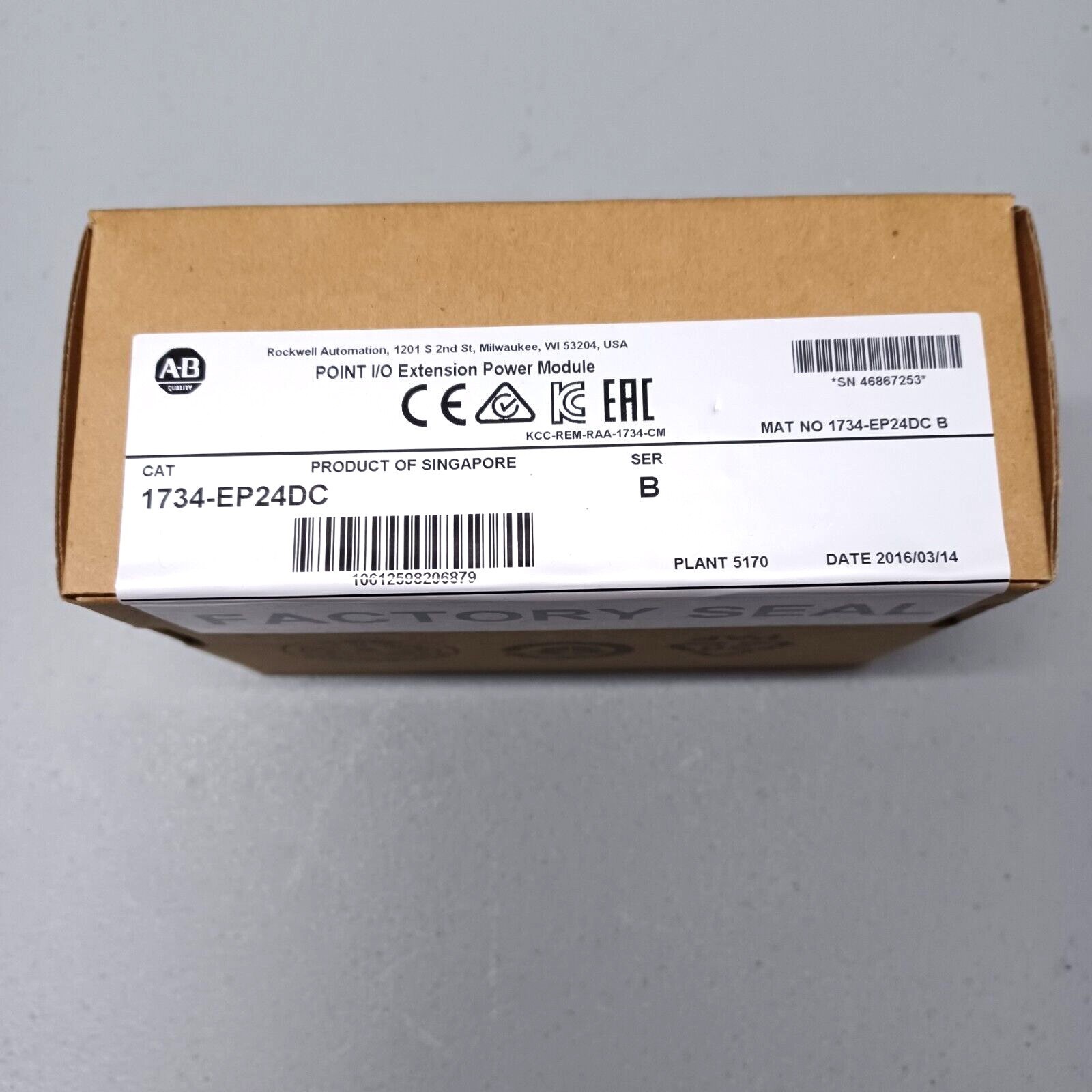 Factory Sealed AB 1734-EP24DC/B POINT I/O Extension Power Module 1734EP24DC serB