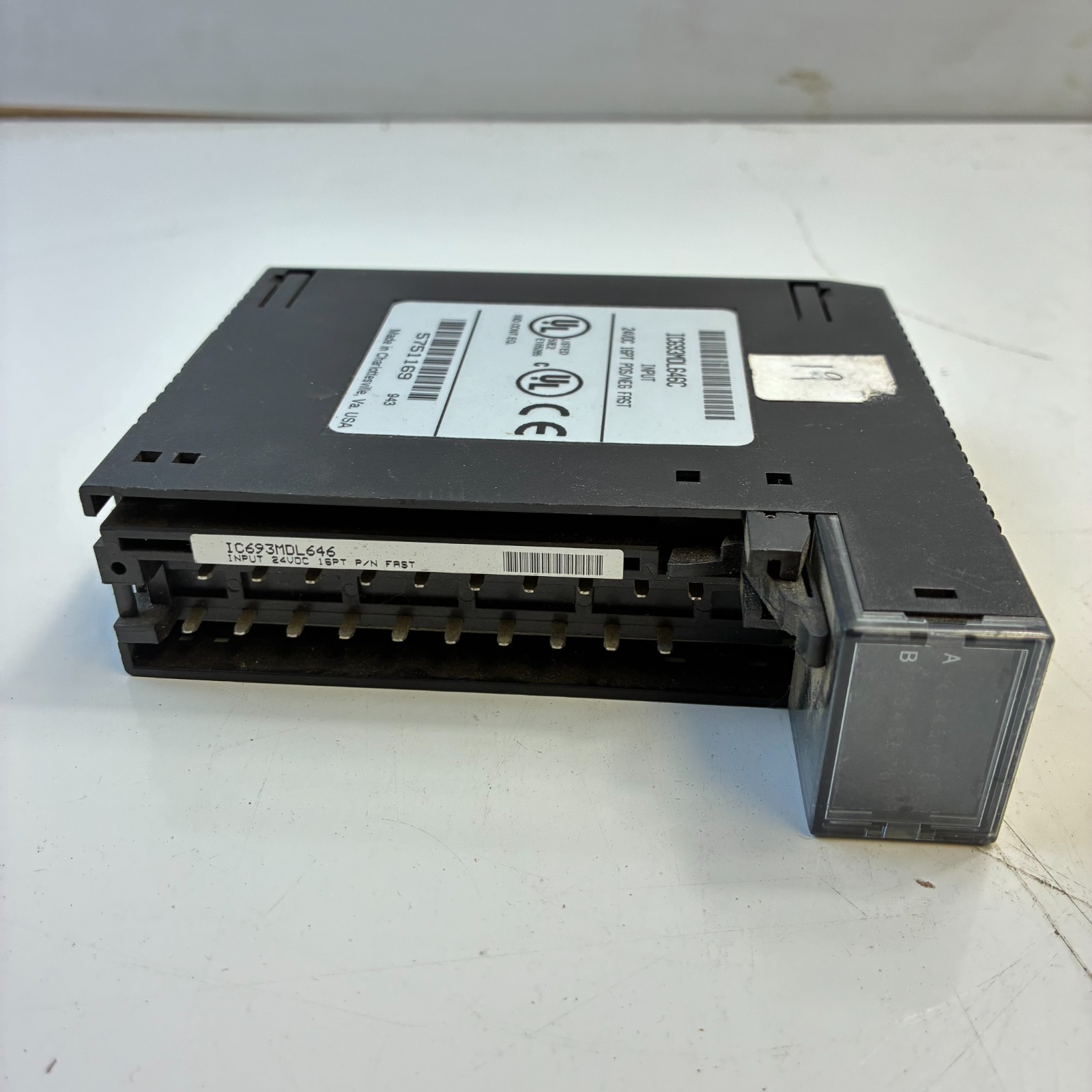 GE FANUC IC693MDL646C PLC Input Module 16-Point POS/NEG Logic 24VDC