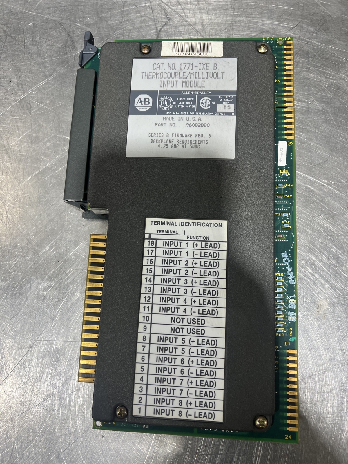 ALLEN BRADLEY 1771-IXE SERIES B PLC MODULE. Used Surplus