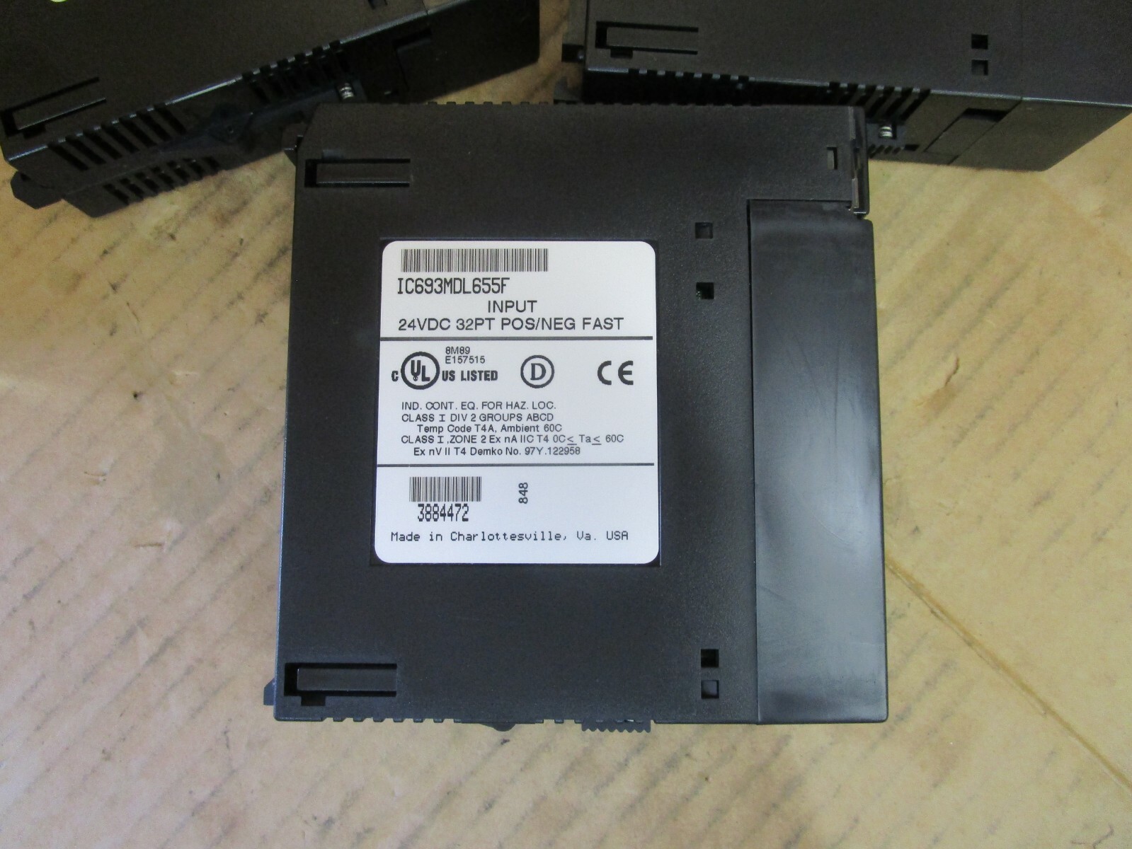 GE Fanuc Input Module IC693MDL655F 24 VDC 32PT Lot of 3 Used