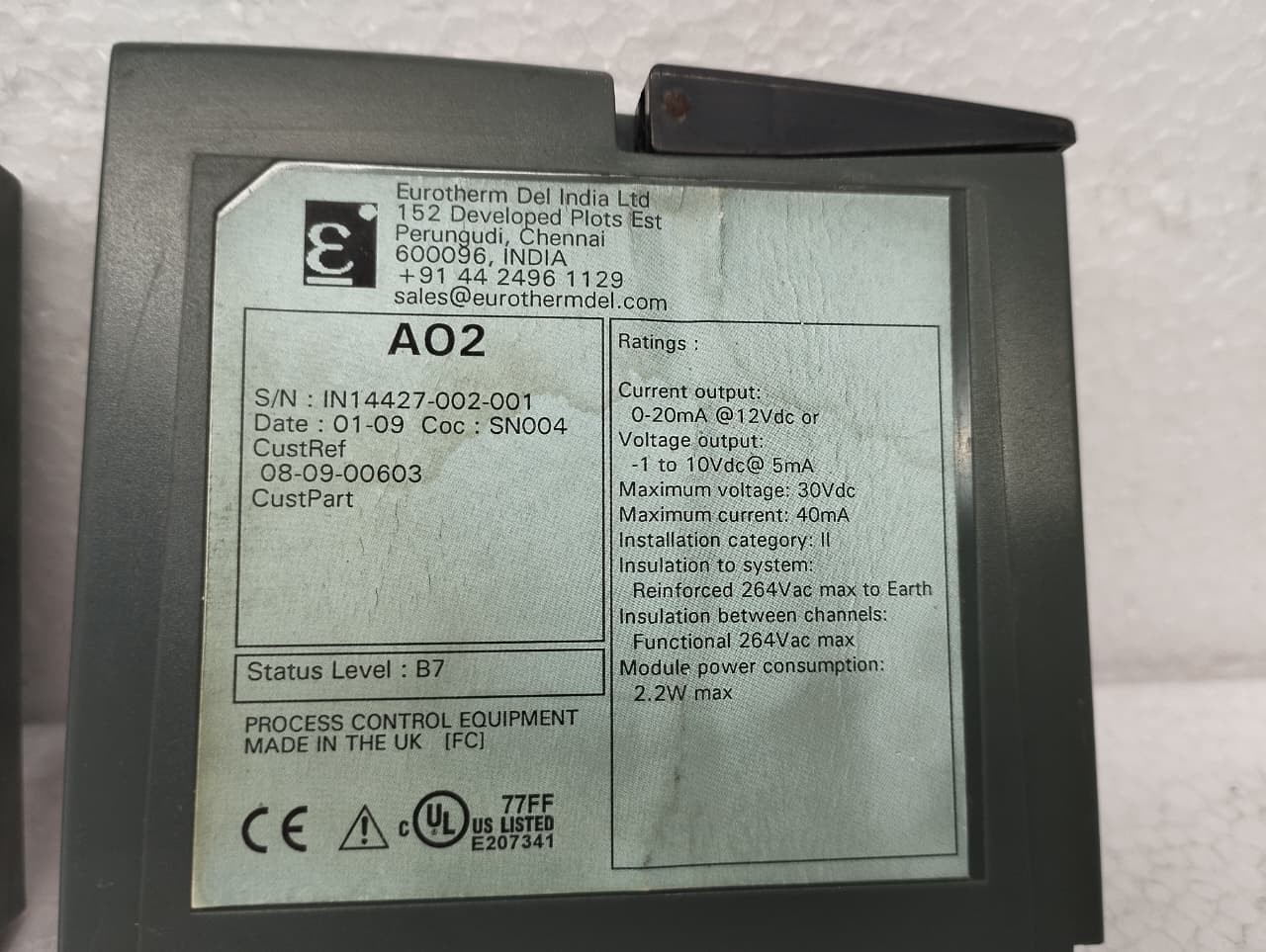 2500M/A02 Eurotherm Analog Output Module (Lot of 2pcs)