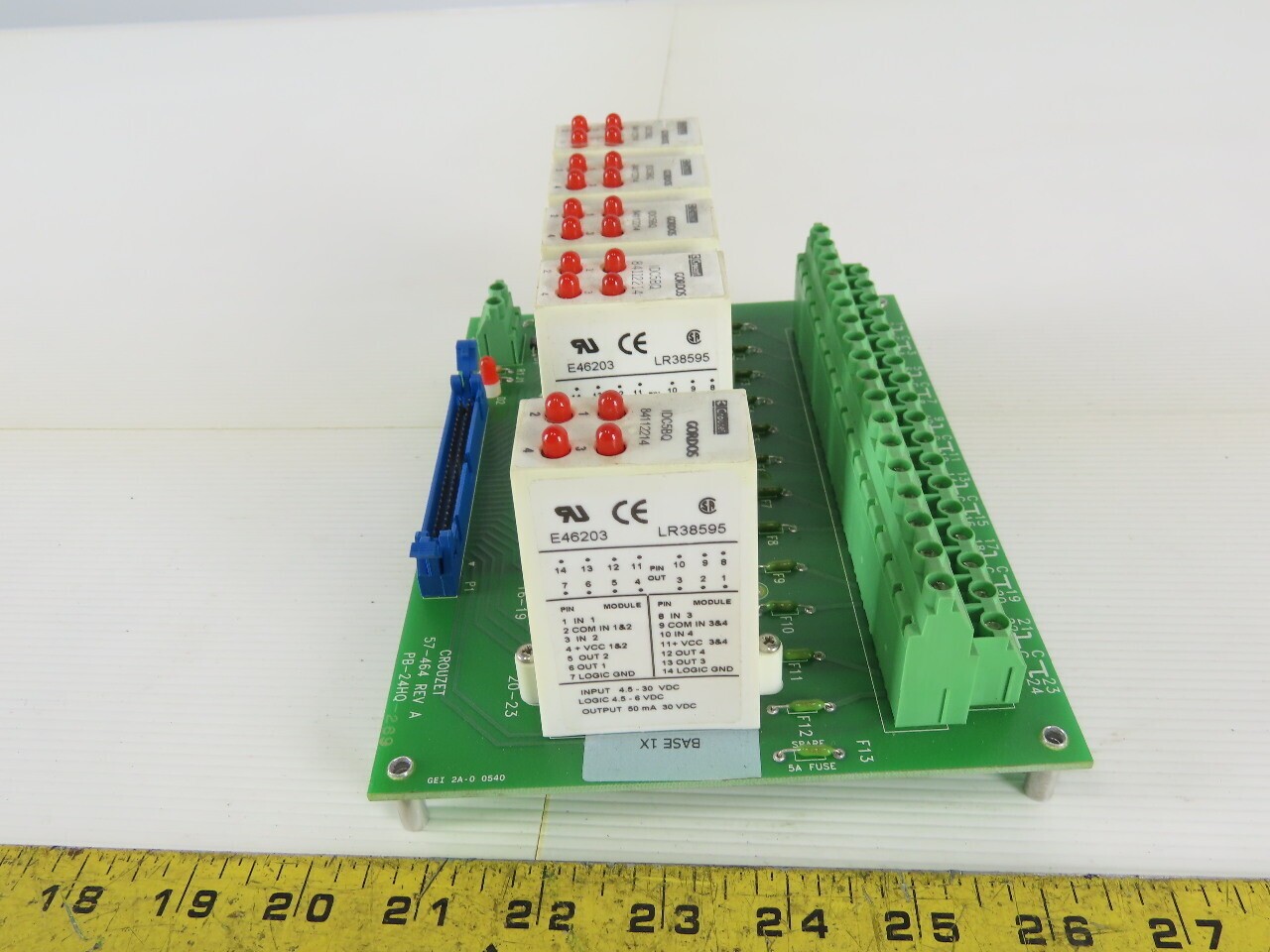 Crouzet 57-464 IDC5BQ 6 Channel I/O Chassis With 5 30VDC I/O Modules