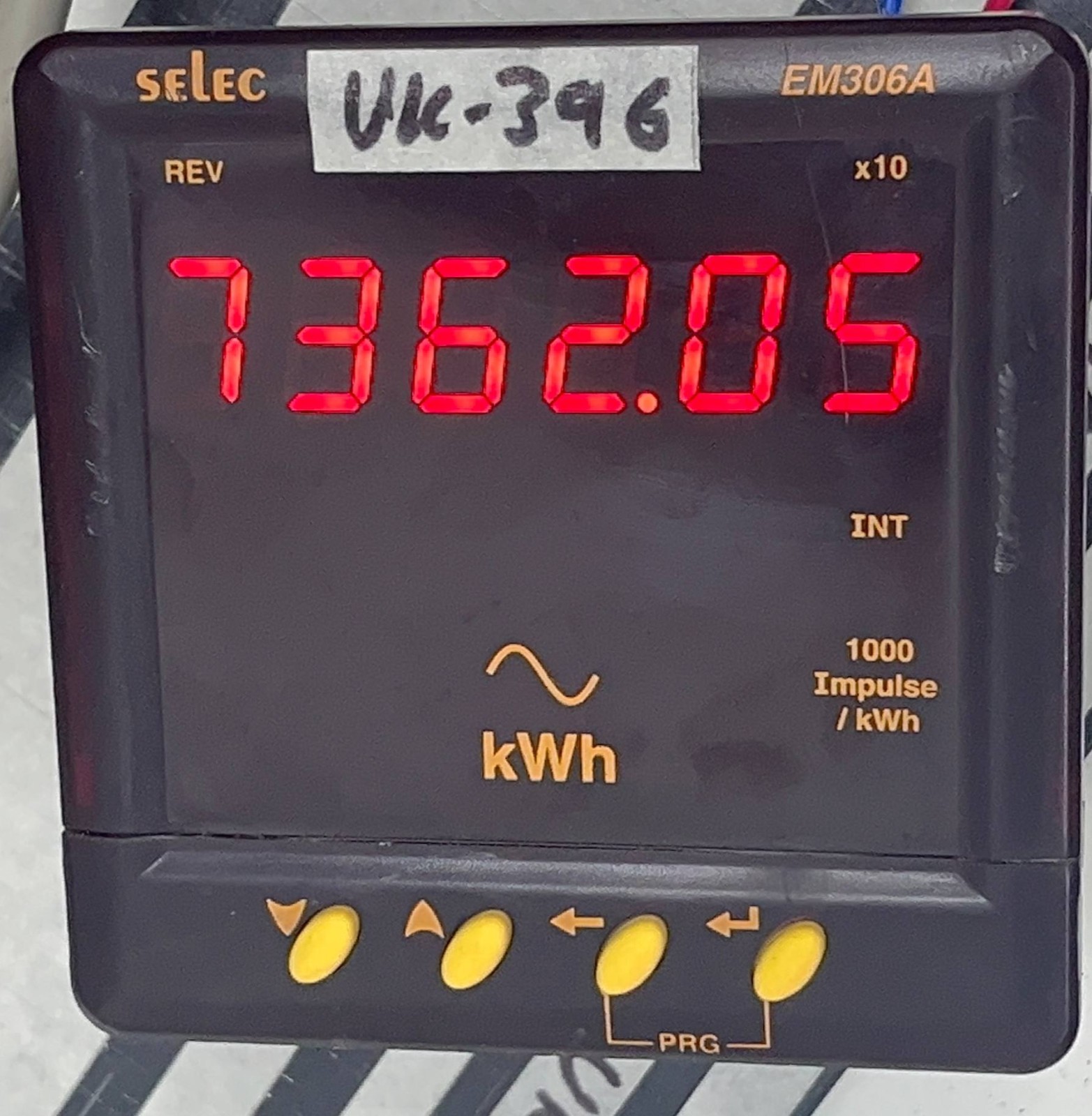 SELEC EM306A 6 DIGIT LED ENERGY METER , UK#396 (TESTED)
