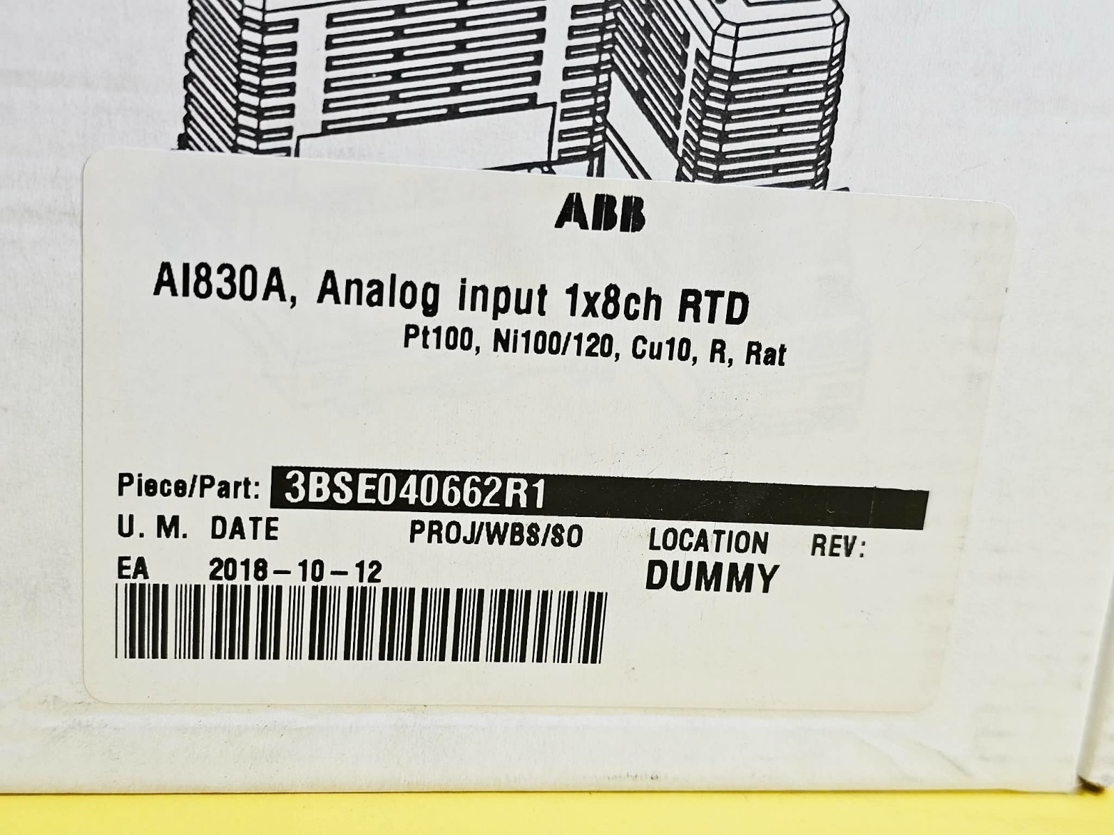 ⚡BRAND NEW IN THE BOX⚡ABB 3BSE040662R1 AI830A ANALOG INPUT MODULE RTD S800 I/O⚡