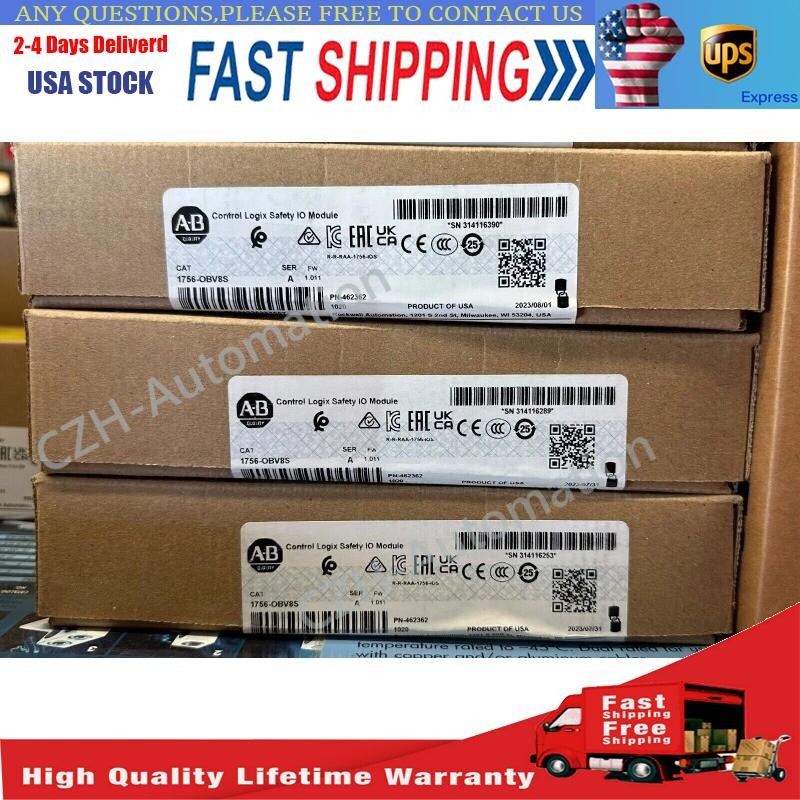 AB 1756-OBV8S ControlLogix Safety I/O Module 1756OBV8S New Sealed US Free Tax