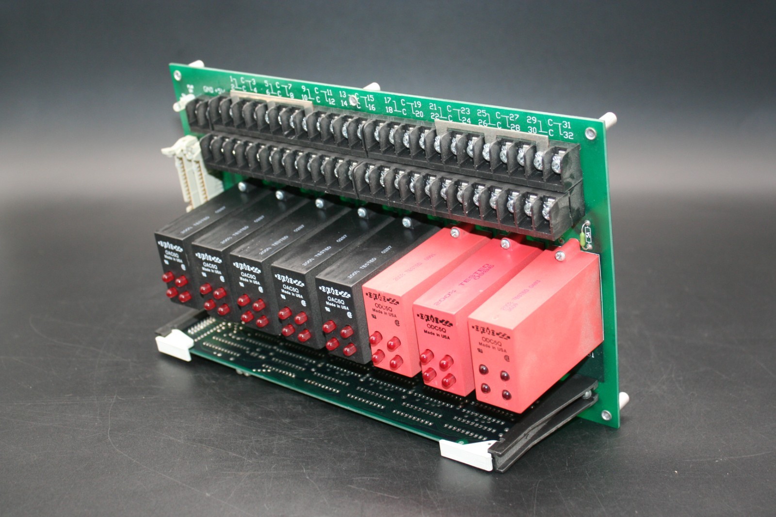 5x Opto 22 OAC5Q Modules w/ 3x Opto 22 ODC5Q Modules + Opto 22 PB32HQ Board