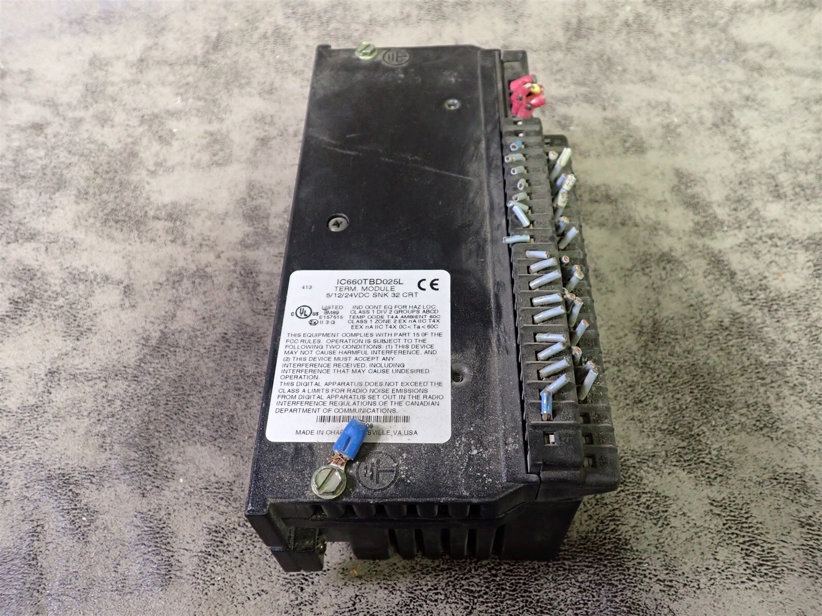 GE Fanuc IC660EBD025V 5-24VDC 32 Sink Electronic Module w Terminal Module(BN328)