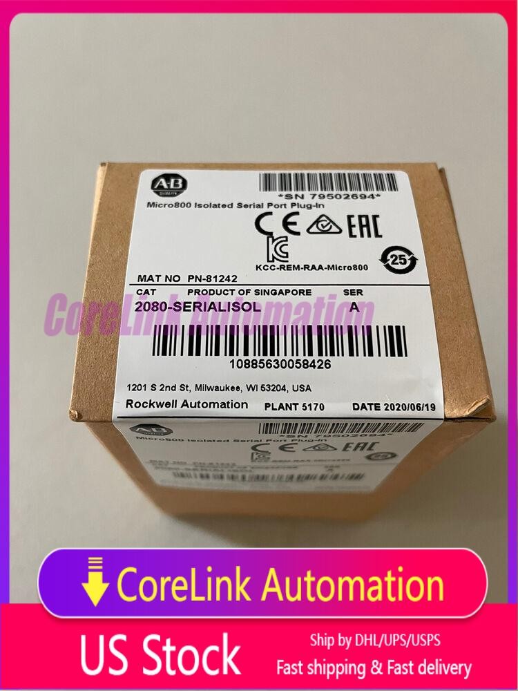 AB 2080-SERIALISOL NEW SEALED AB Micro800 Isolated Serial Port Plug-In Fast Ship
