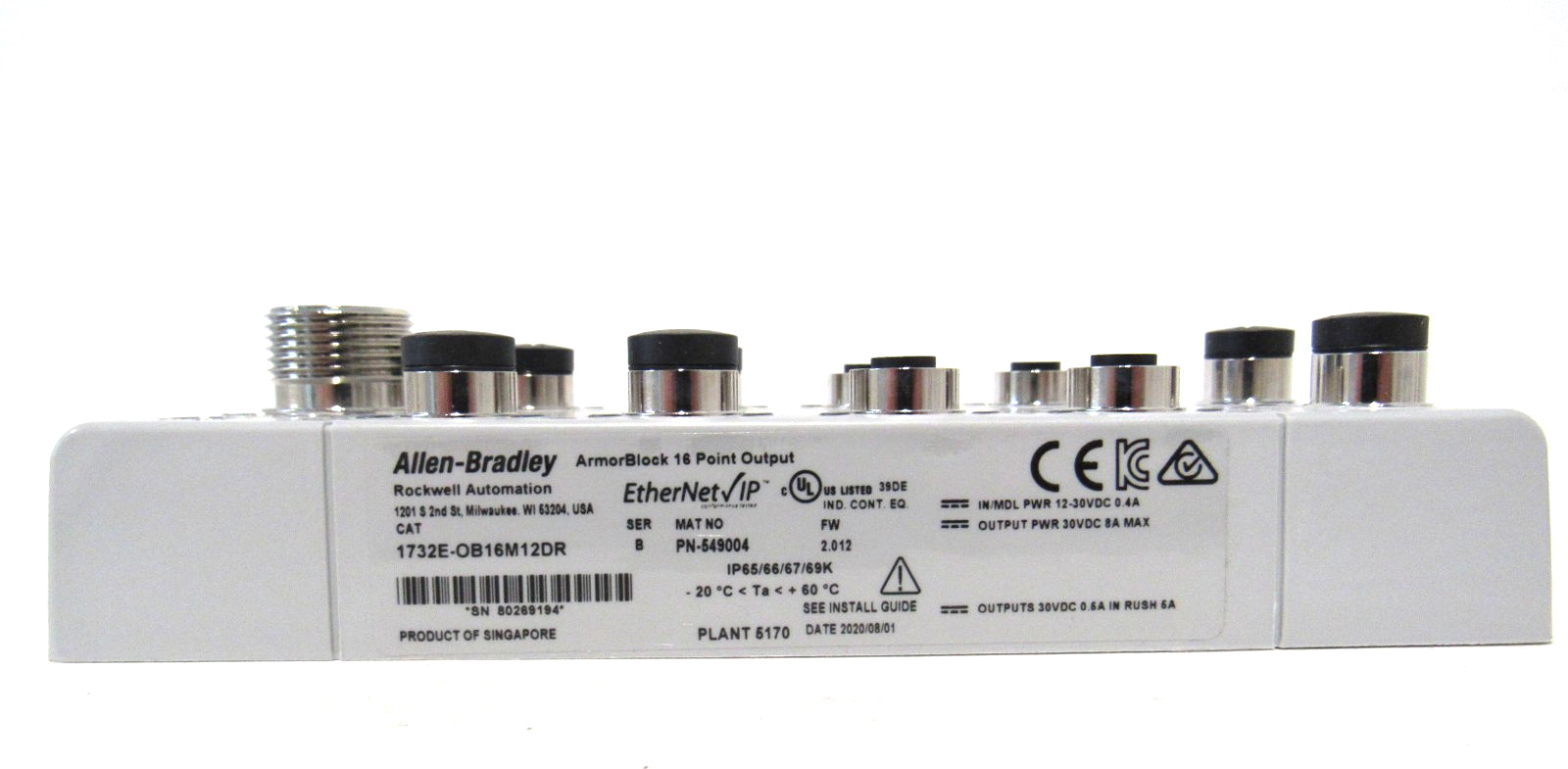 ALLEN BRADLEY 1732E-OB16M12DR OUTPUT MODULE 1732EOB16M12DR NEW SURPLUS
