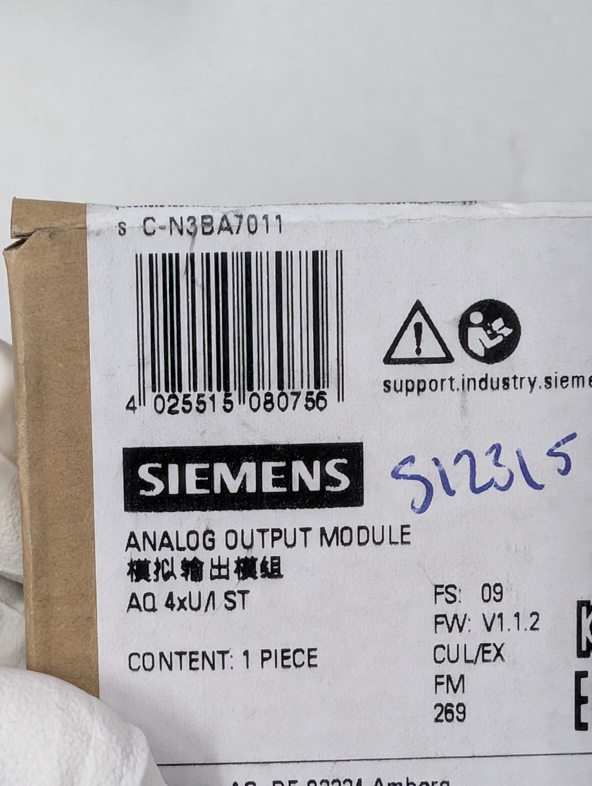Siemens SIMATIC ET 200SP Analog Output Module – 6ES7135-6GB00-0BA1