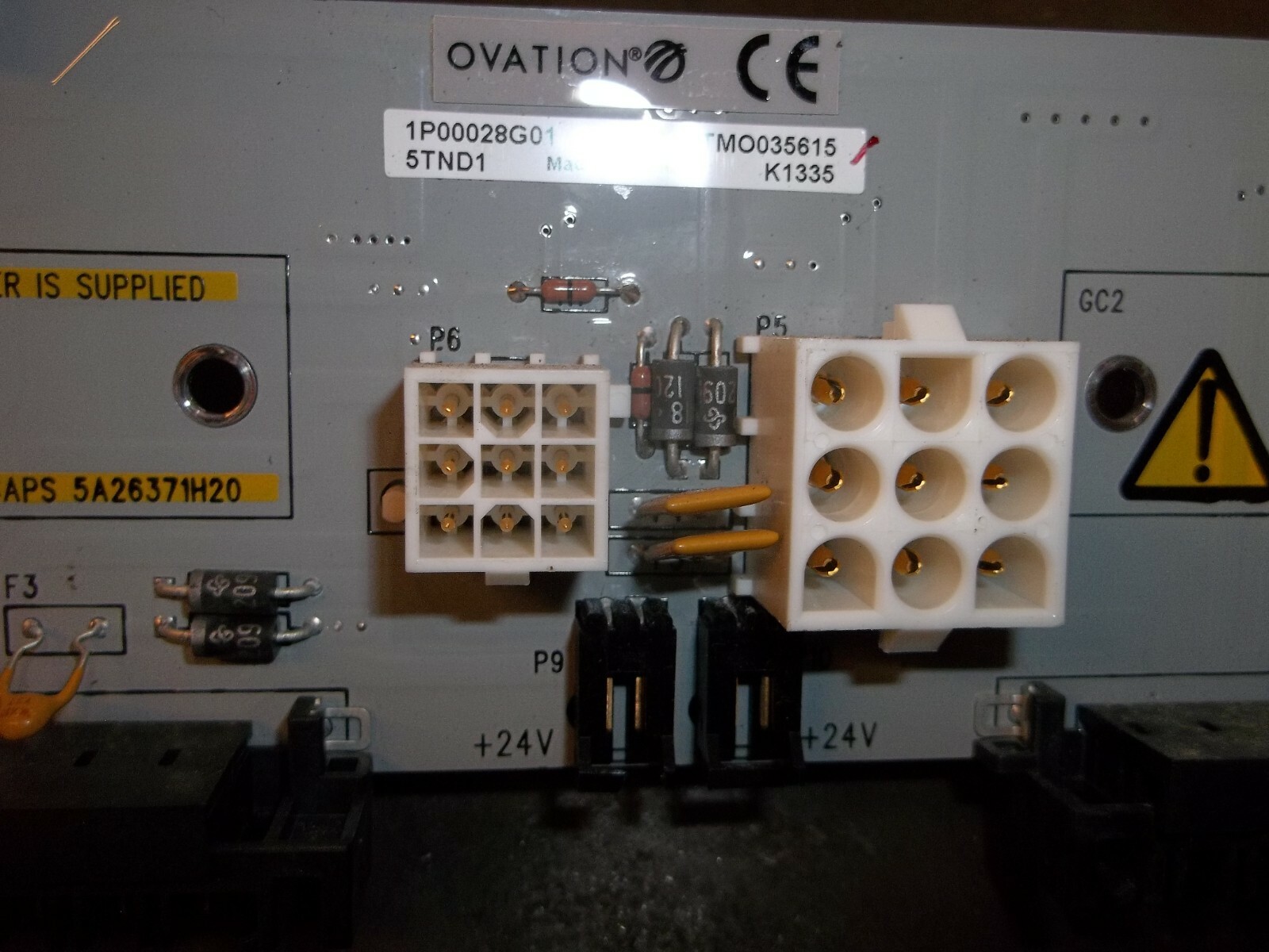 OVATION 1P00028G01 REV 09 REMOTE NODE I/O TRANSITION PANEL (146-1)