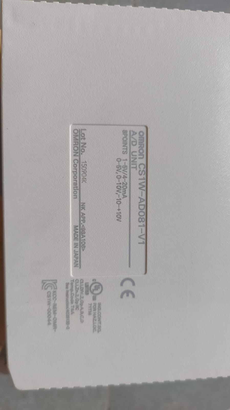 NEW OMRON CS1W-AD081-V1 ANALOG MODULE A/D UNIT FREE FAST SHIPPING