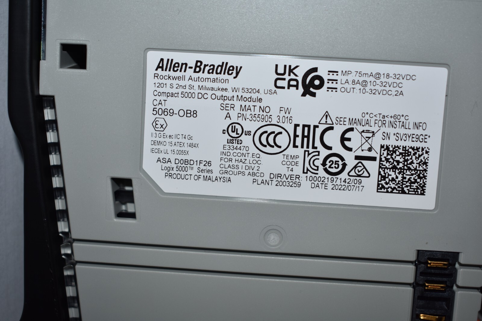 5069-OB8 Allen Bradley Compact I/O Output Module 2022/23 New Surplus