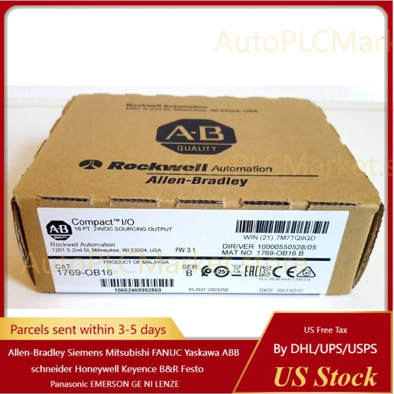 New Allen Bradley 1769-OB16 Output Module CompactLogix 16pt 24VDC US Stock