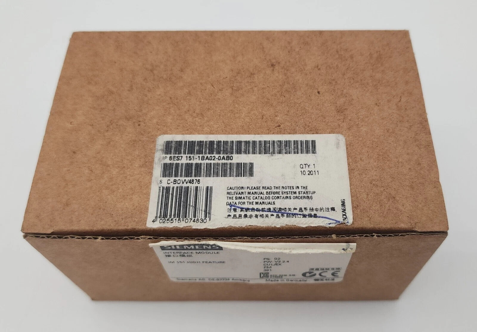 SIEMENS 6ES7151-1BA02-0AB0 Interface Module / 6ES71511BA020AB0 *NDA AVAILABLE*