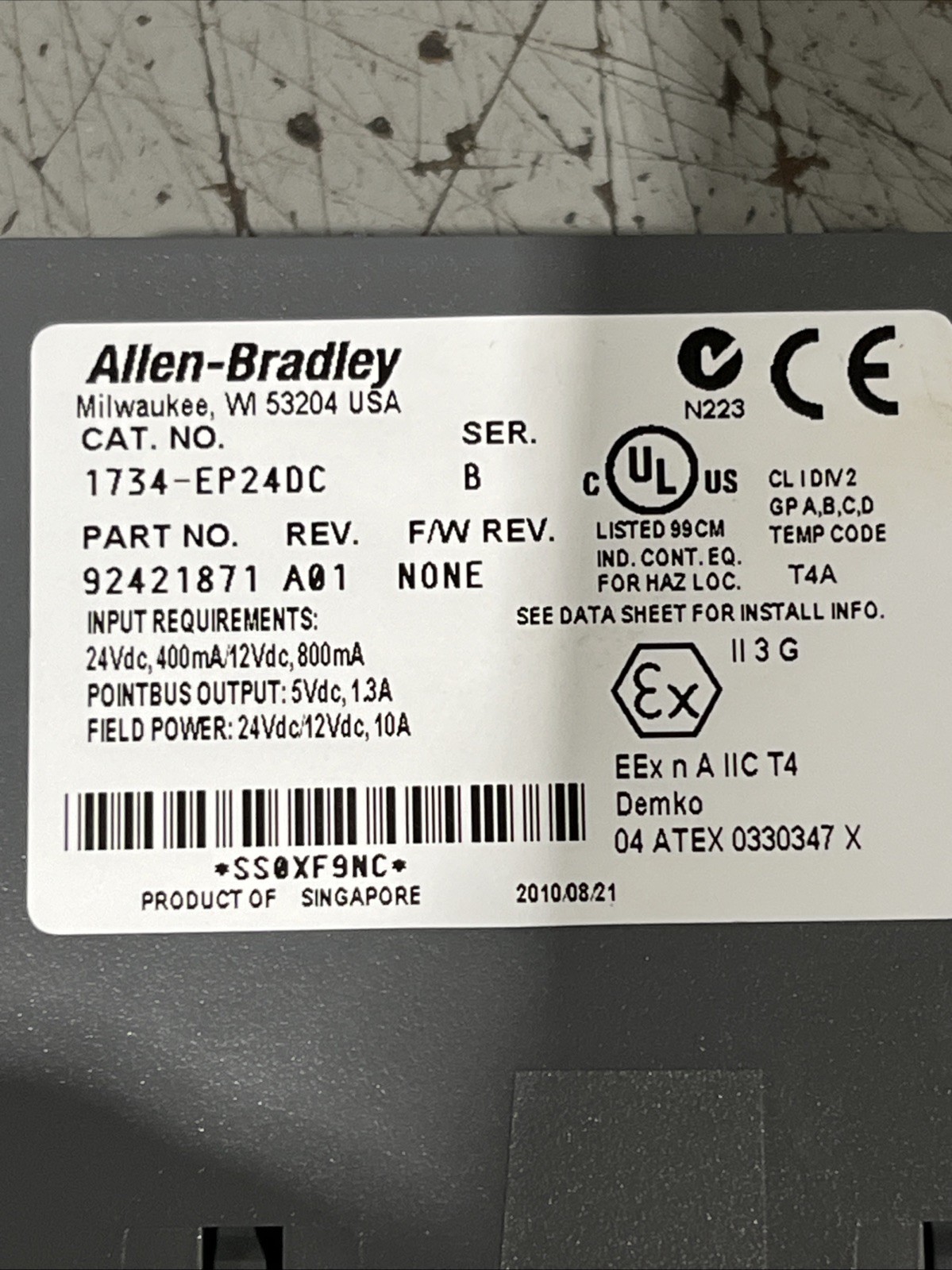 🔥Allen-Bradley 1734-EP24DC Power Supply Point I/O, Used Free Shipping🇺🇸