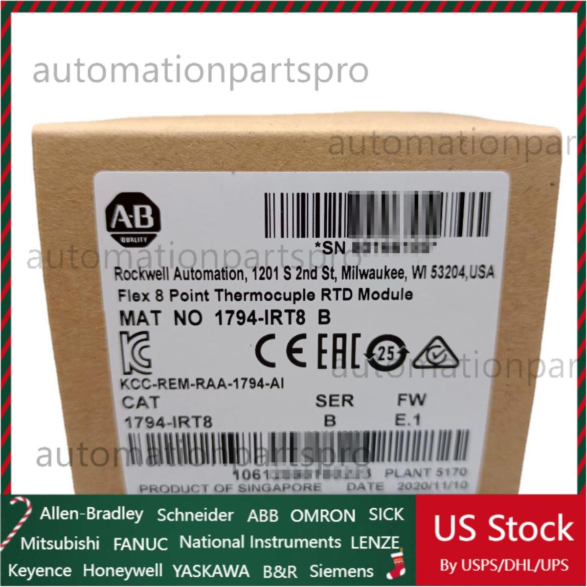 Allen-Bradley New AB 1794-IRT8 SER B Flex 8 Point Thermocouple RTD Module