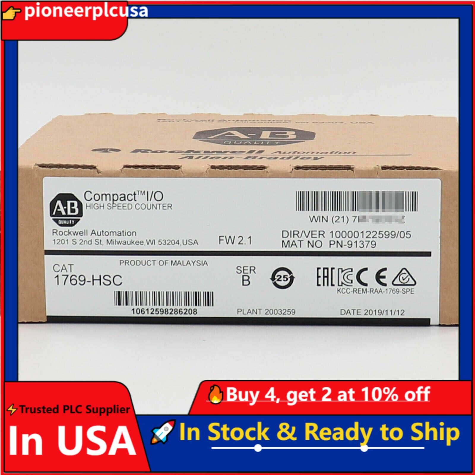 New Sealed 1769-HSC /B CompactLogix High-Speed Counter Module 1769HSC US