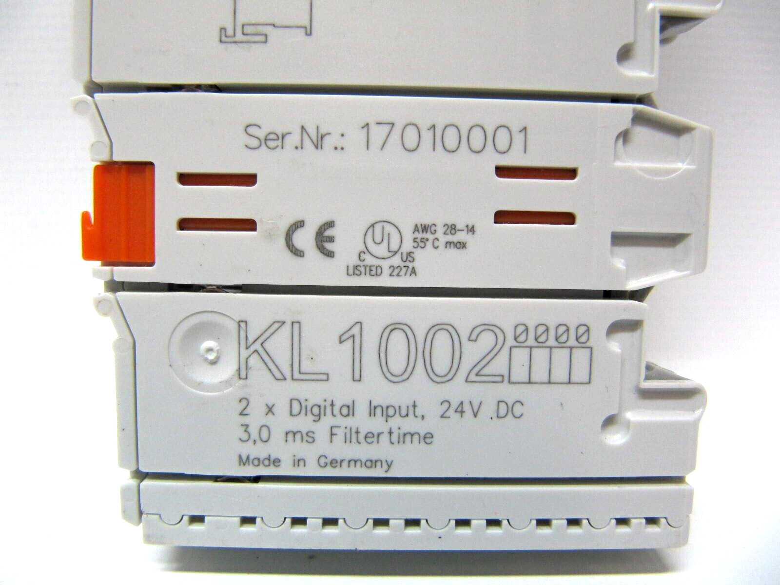 Beckhoff 2 x 24VDC Digital Input I/O Module KL1002