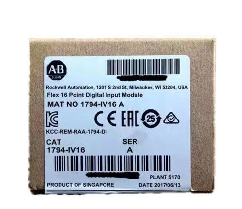 New Factory Sealed AB 1794-IV16 Flex 16 Pt Digital Input Module 1794-1V16