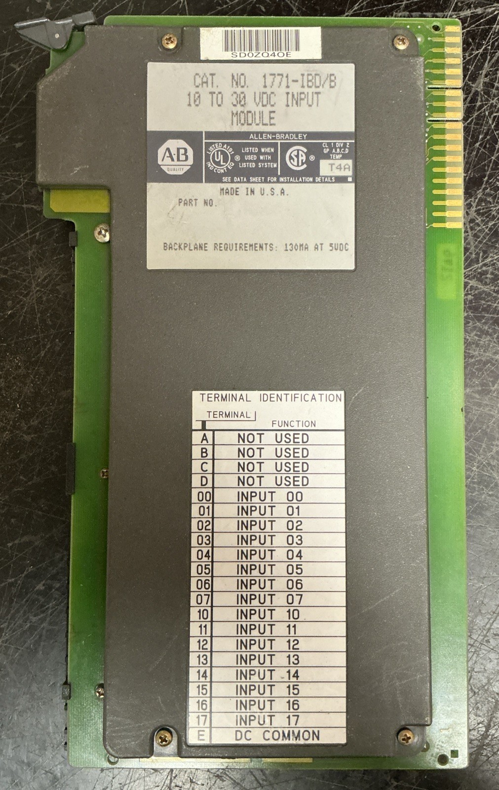 4 Assorted Allen Bradley Modules | 1771-IBD/B 1771-IGD 1771-IR/D 1771-VHSC A