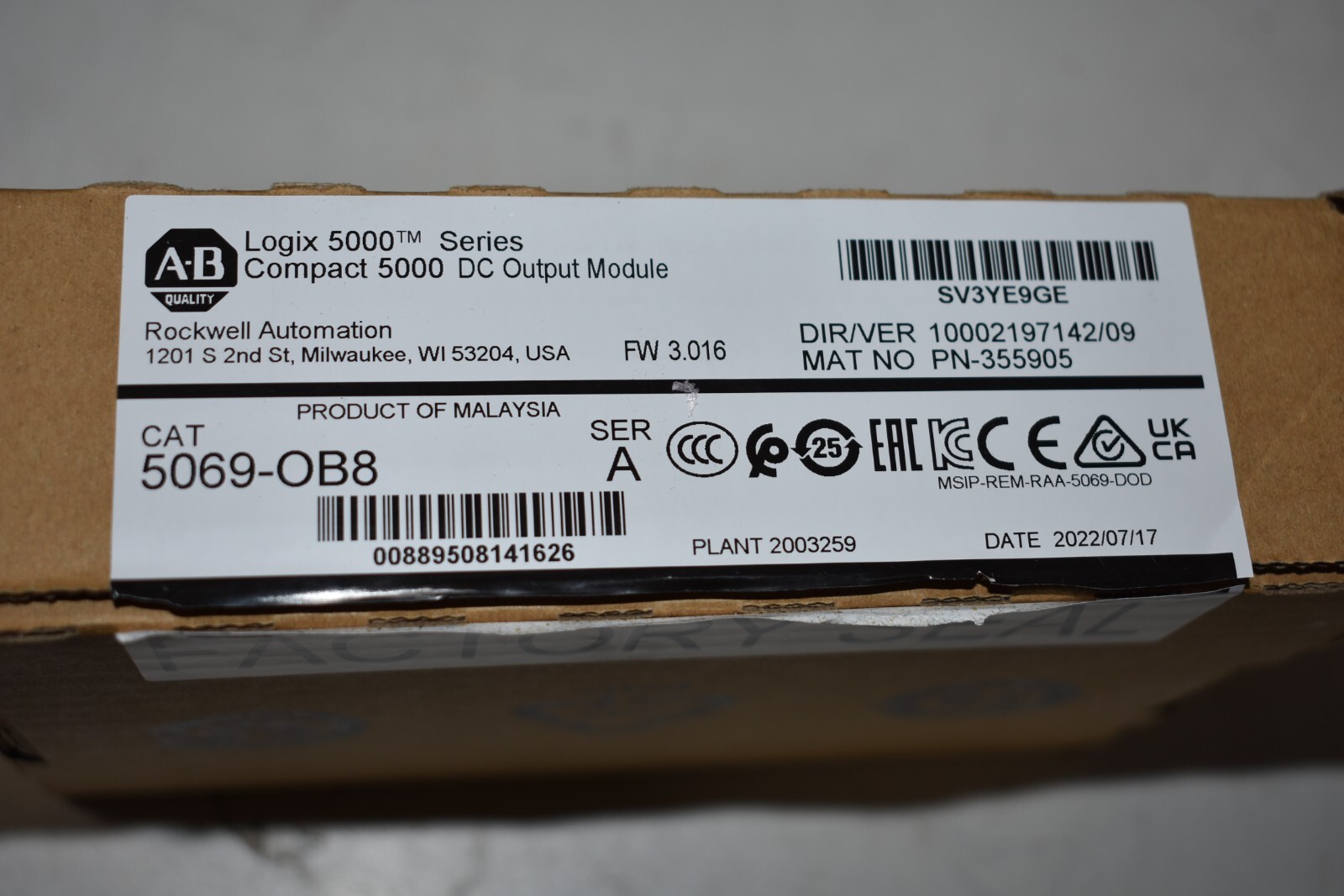 5069-OB8 Allen Bradley Compact I/O Output Module 2022/23 New Surplus