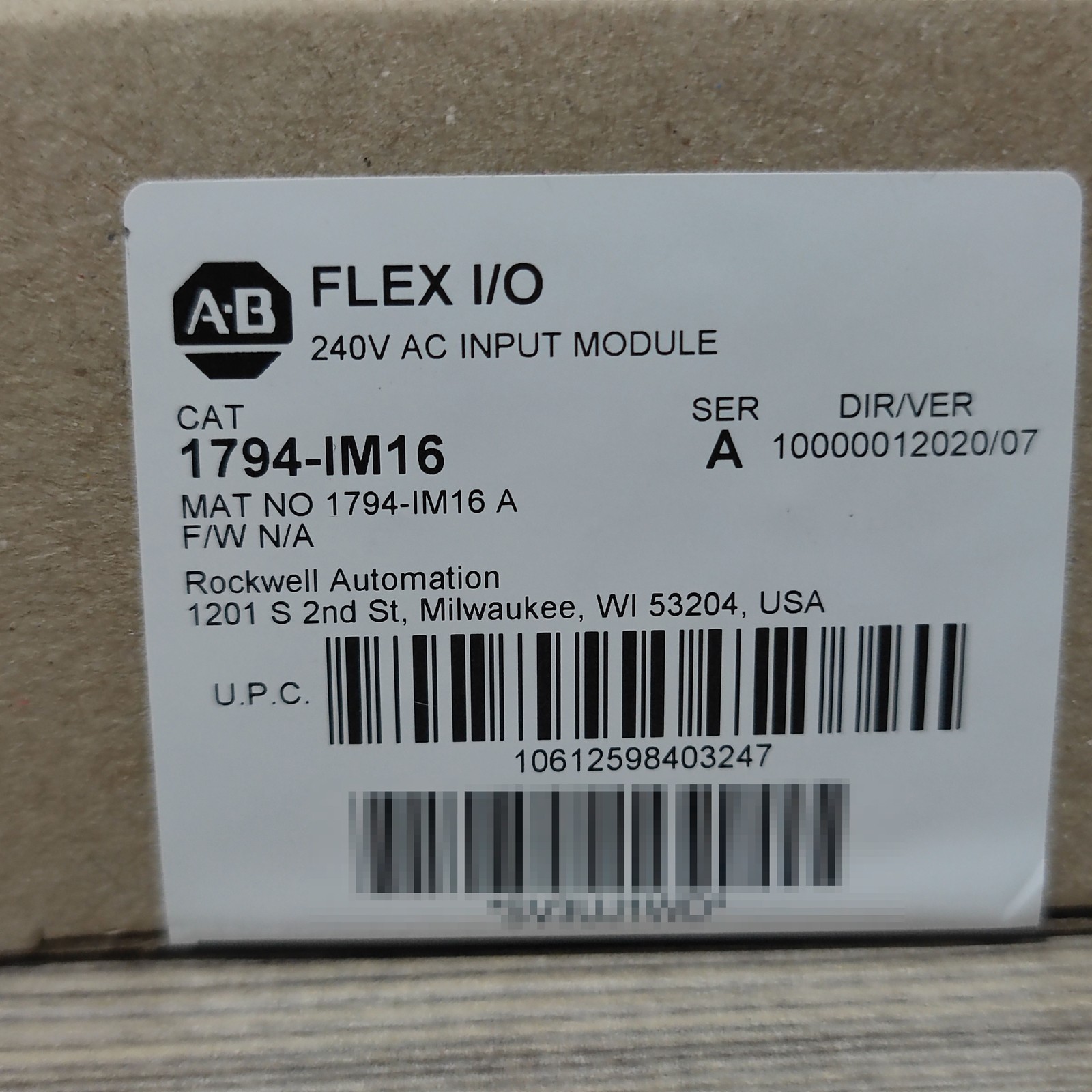 Allen-Bredley 1794IM16 Flex 16 Point Digital Input Module AB 1794-IM16