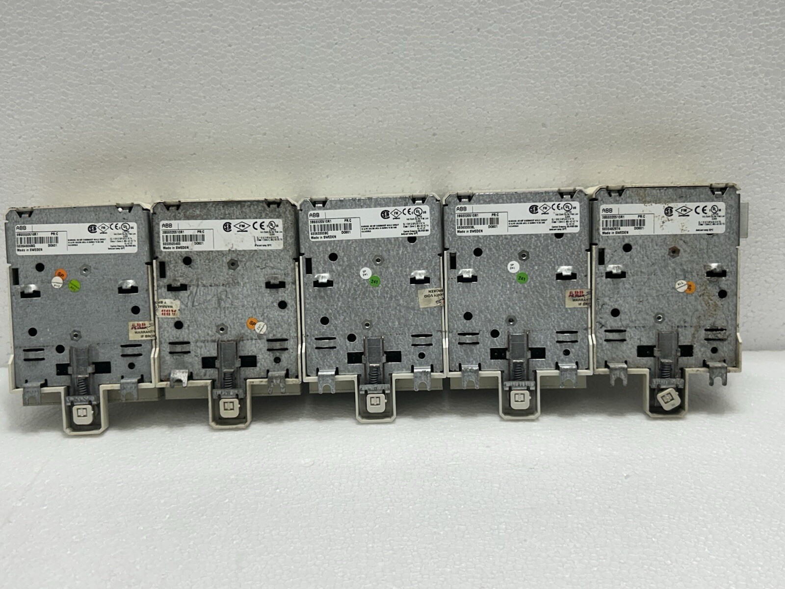 LOT OF 5PCS 3BSE020510R1 DO801 I/O OUTPUT MODULE DIGITAL 16 CHANNEL 0.5 AMP 24 V